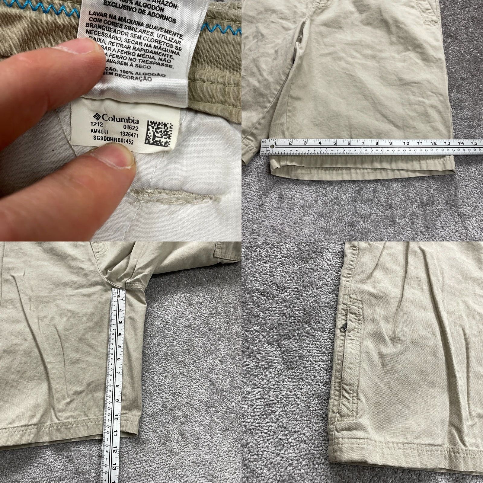 Vintage Columbia Omni Shield Cargo Chino Shorts Mens 38 Light Brown Flat Front Cotton Casual Size US 38 / EU 54 - 8 Thumbnail