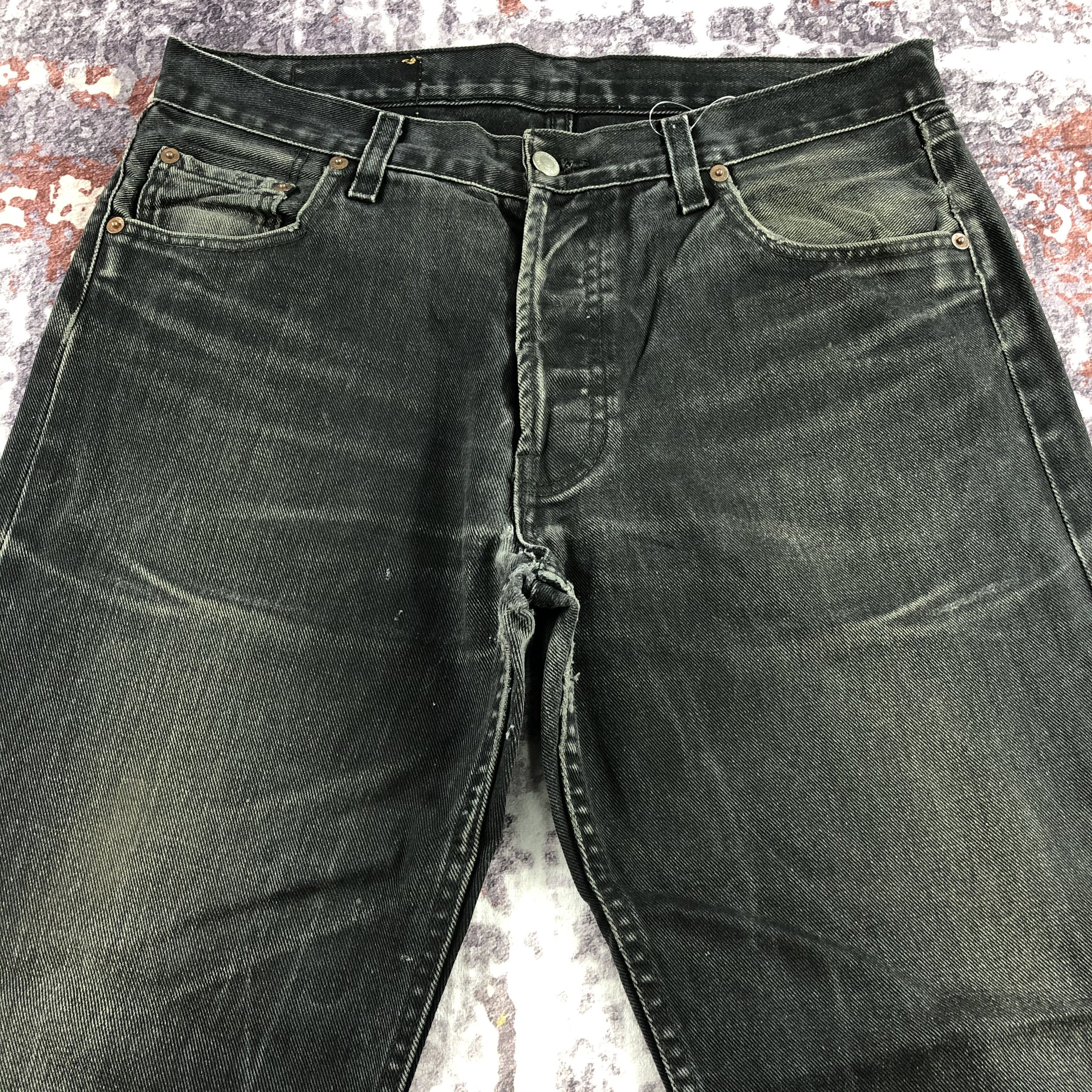Levi's Vintage 90s Levis 501 Faded Black Jeans-JM2582 Size US 34 / EU 50 - 3 Thumbnail