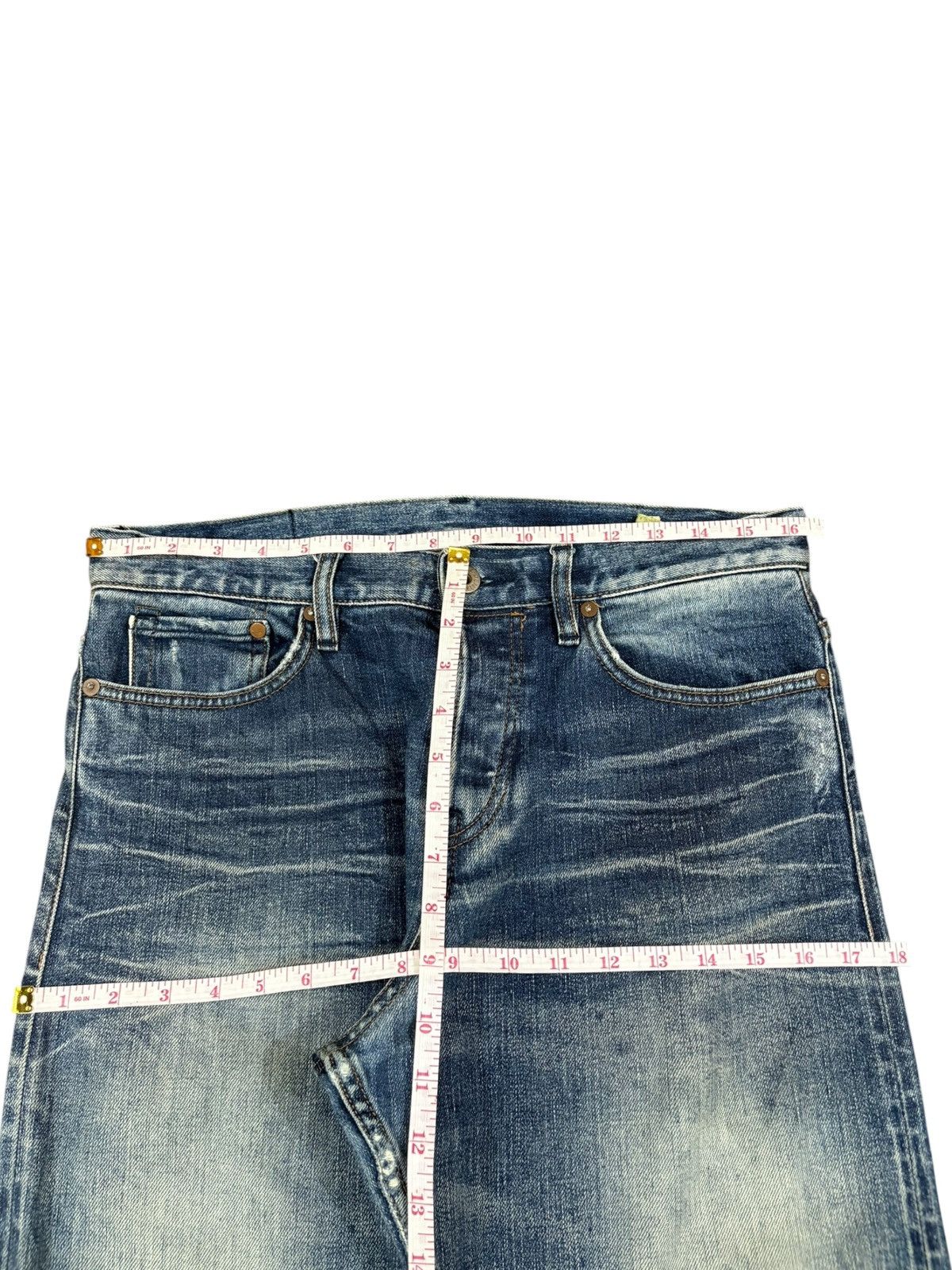 H&M Vintage H&M Selvedge Faded Distressed Jeans Size US 32 / EU 48 - 10 Thumbnail