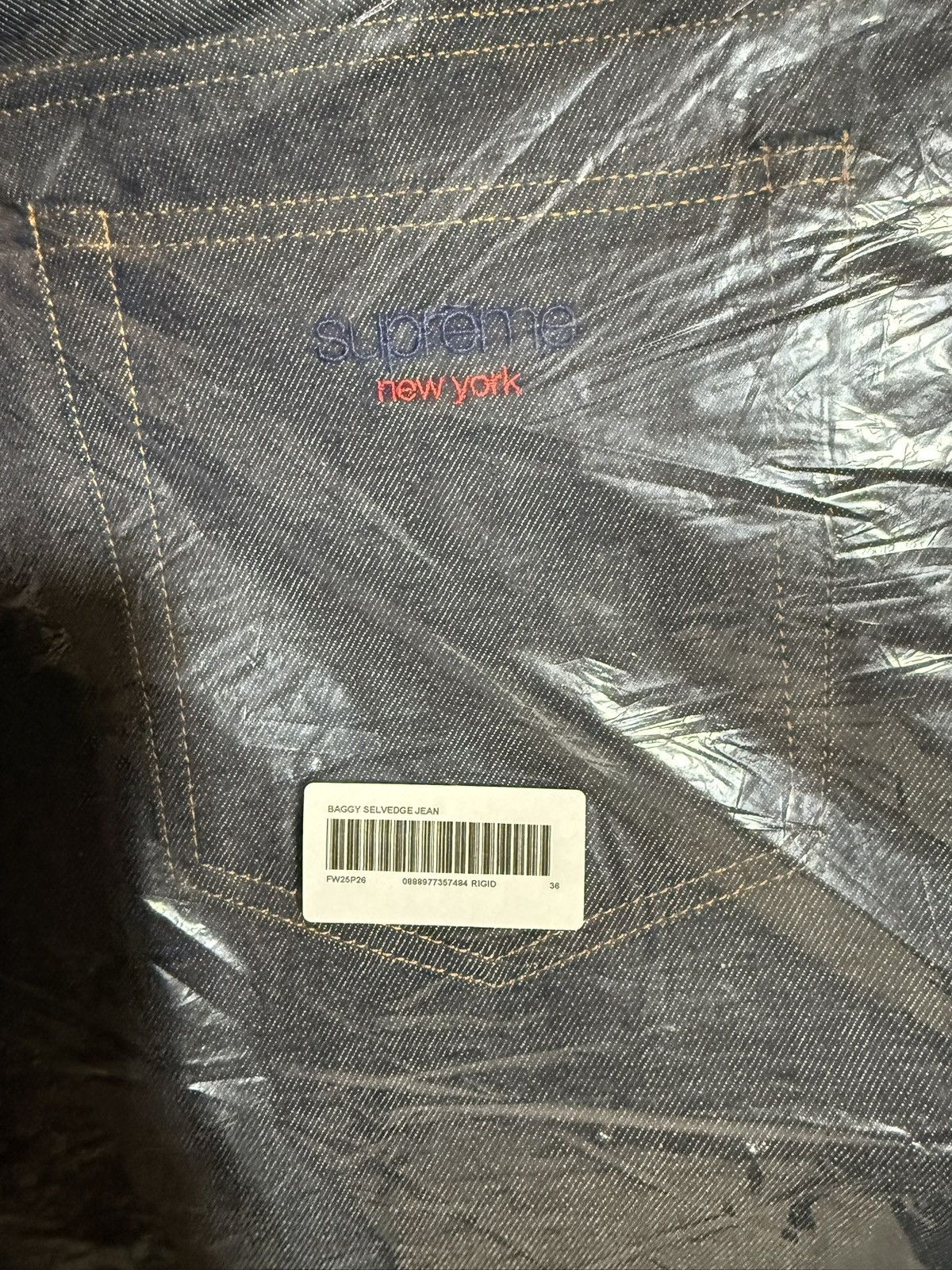 Supreme Supreme BAGGY SELVEDGE JEAN Size 36 Rigid Indigo Denim SS25 Size US 36 / EU 52 - 5 Thumbnail