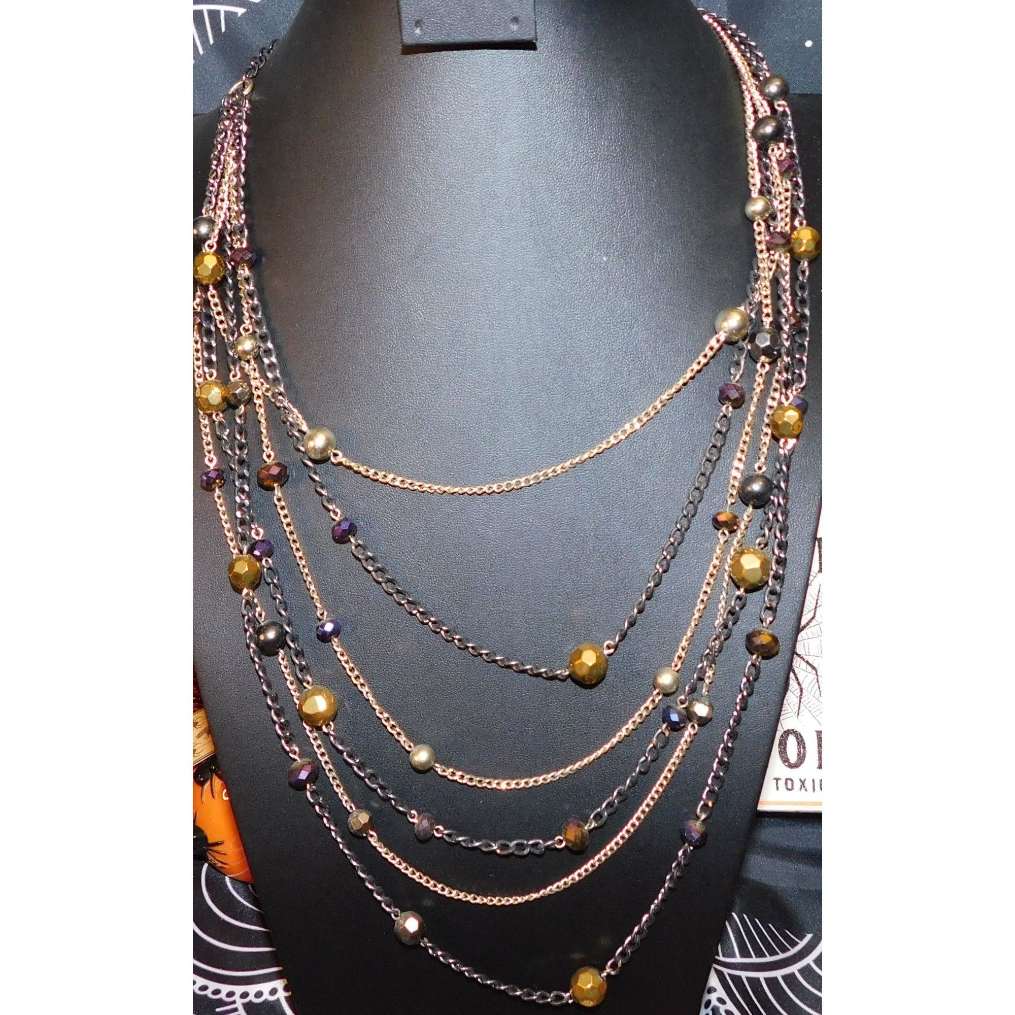 Other Glam Rock Cascade Celestial Layered Station Necklace Size ONE SIZE - 7 Thumbnail