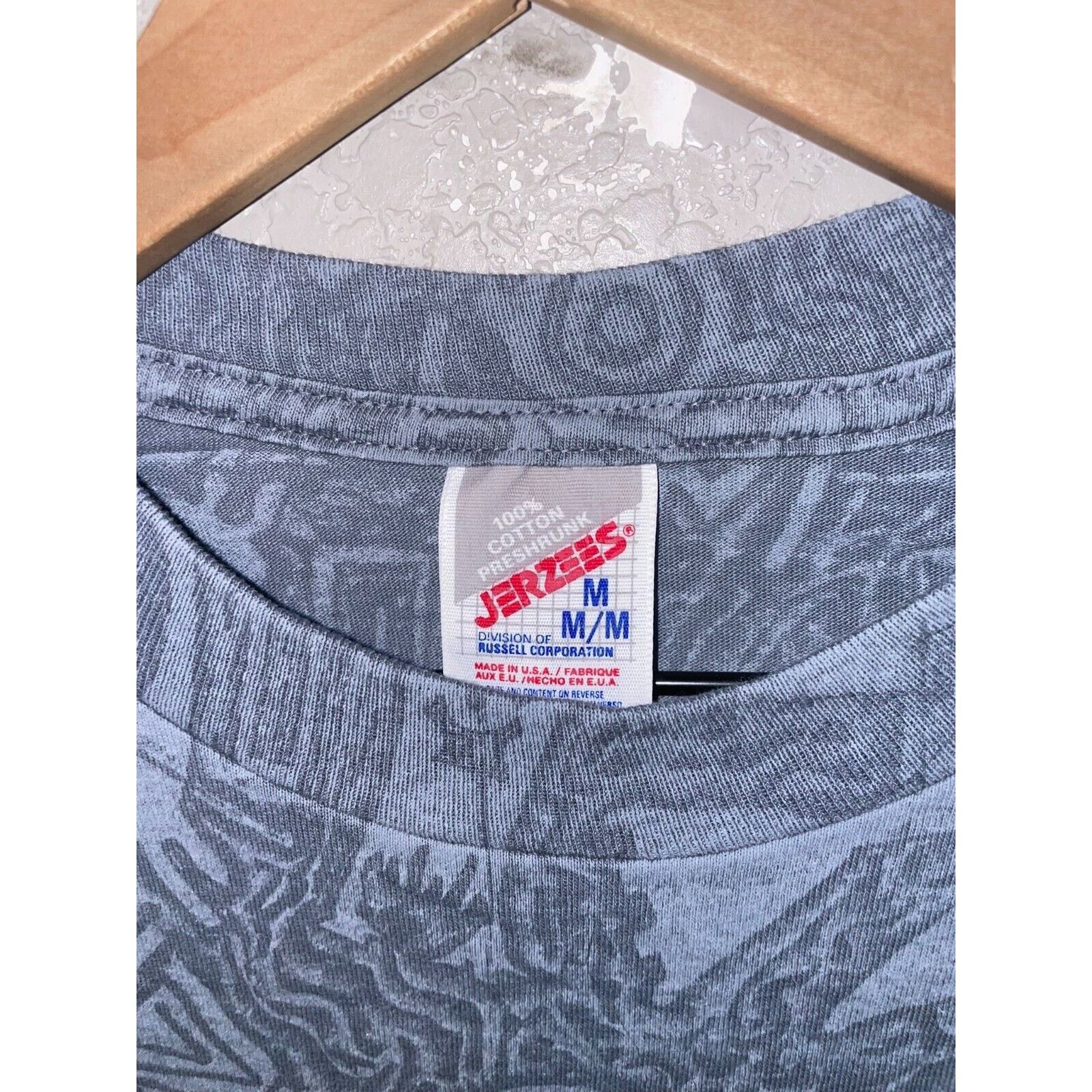 Jerzees Vintage End Of Millennium Shirt I Survived Panic AOP 90s VTG Size US M / EU 48-50 / 2 - 8 Thumbnail