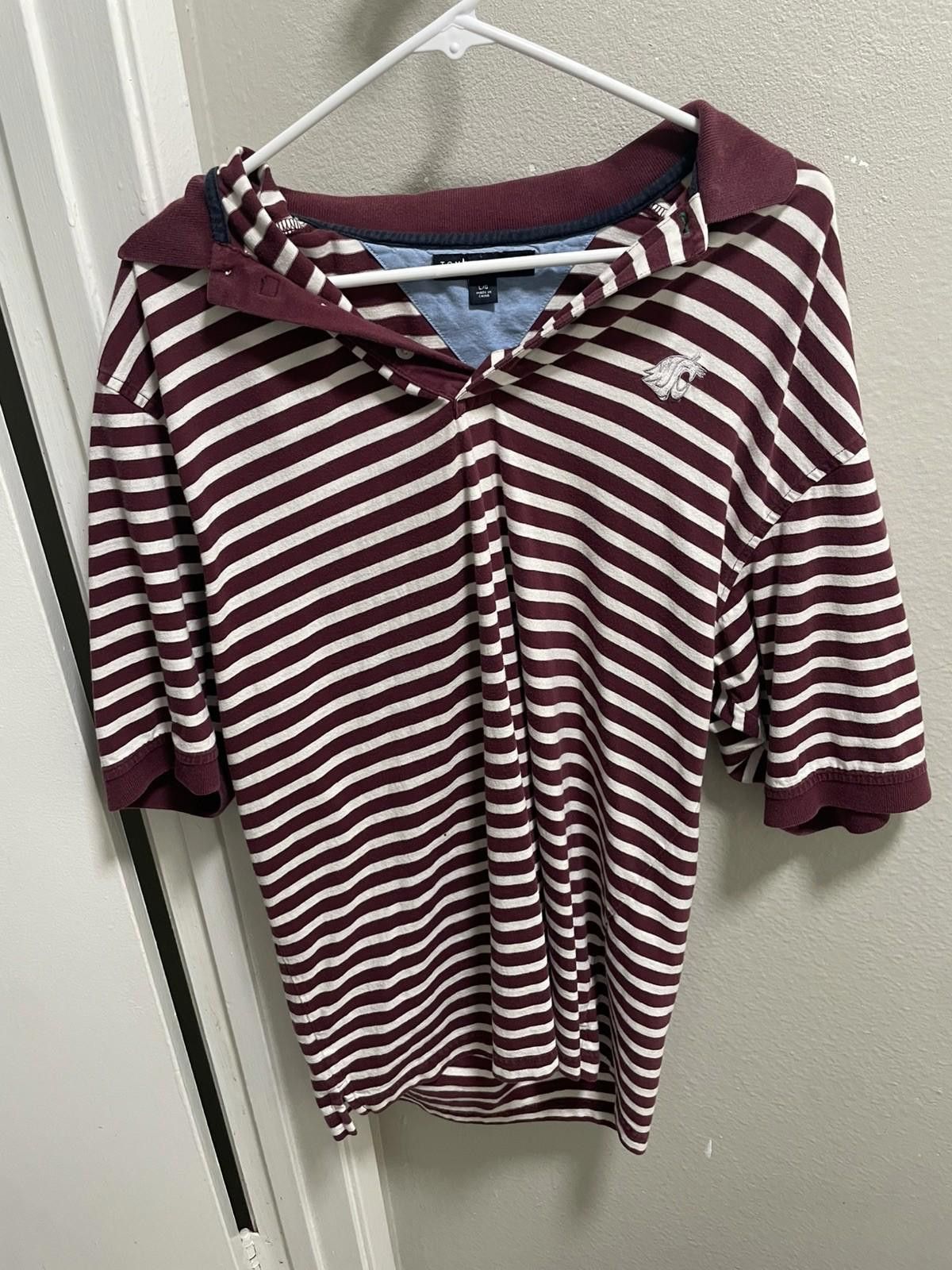 Tommy Hilfiger Tommy Hilfiger Polo Shirt Mens Large Red Stripe Rugby Logo Size US L / EU 52-54 / 3 - 1 Thumbnail