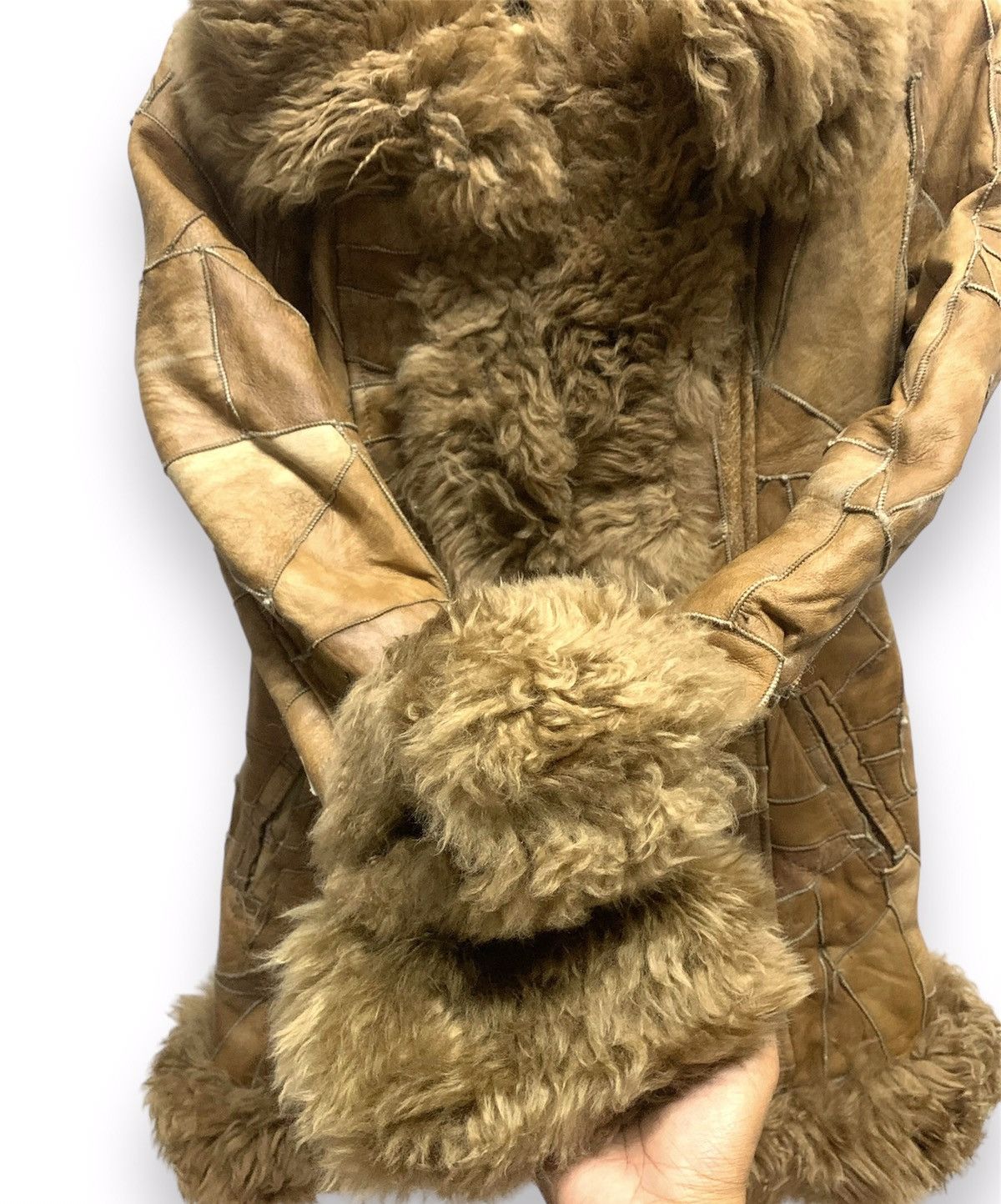 If Six Was Nine Vintage Patchwork Shearling Sheepskin Coat Size M / US 6-8 / IT 42-44 - 7 Thumbnail