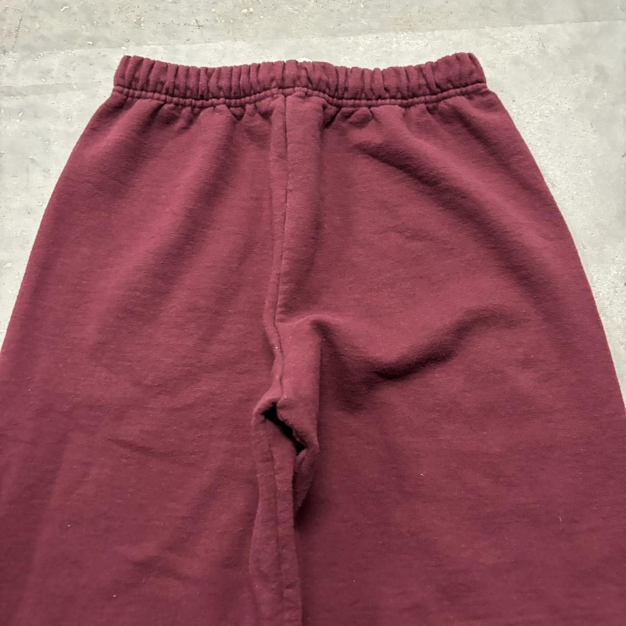 Japanese Brand × Vintage Crazy Vintage Y2K/2000s Maroon Red Essential Sweatpants! Size US 28 / EU 44 - 4 Thumbnail
