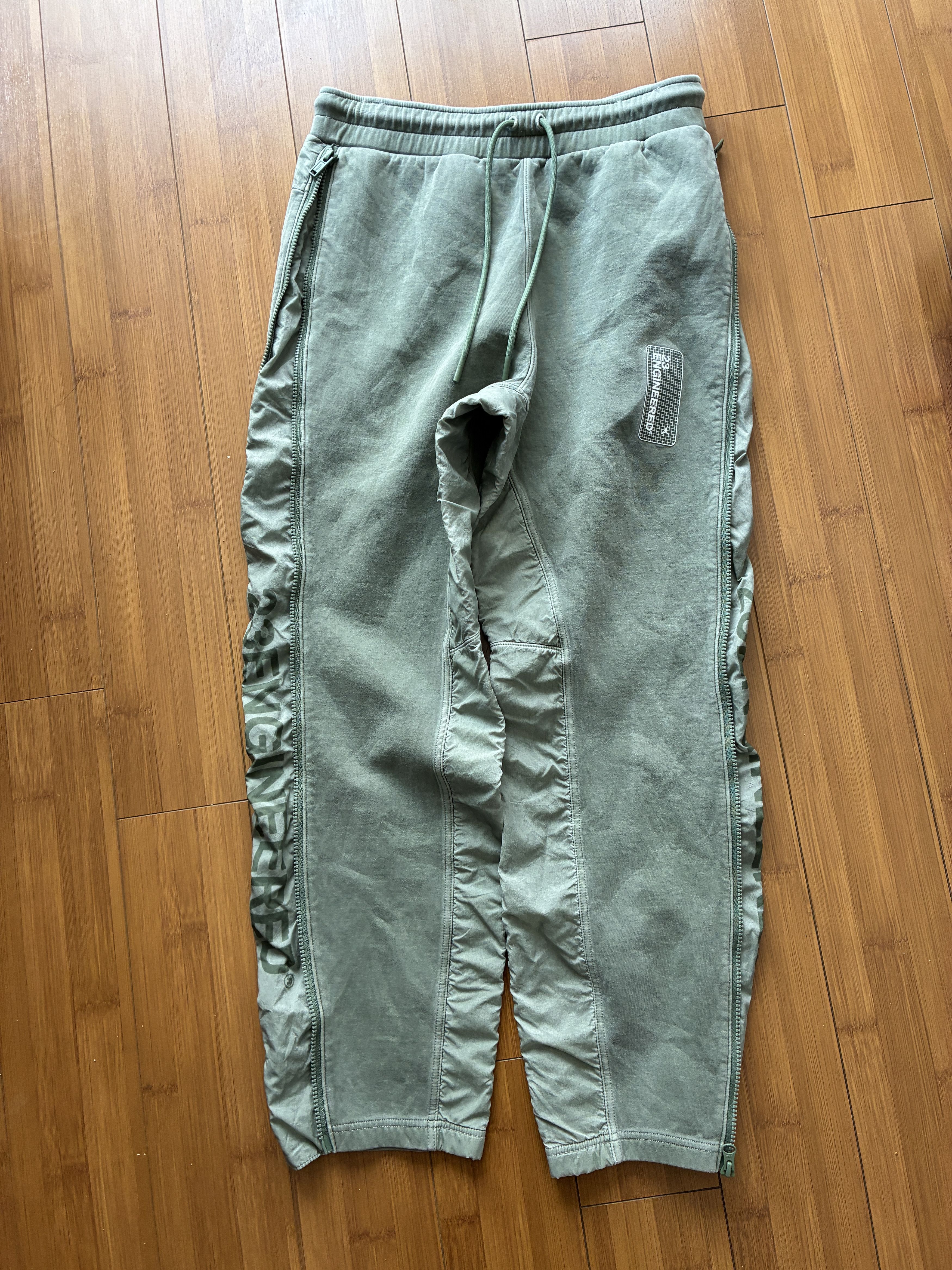 Jordan Brand Air Jordan 23 Engineered Zipper Green Sweatpants Men's Med Size US 32 / EU 48 - 2 Thumbnail