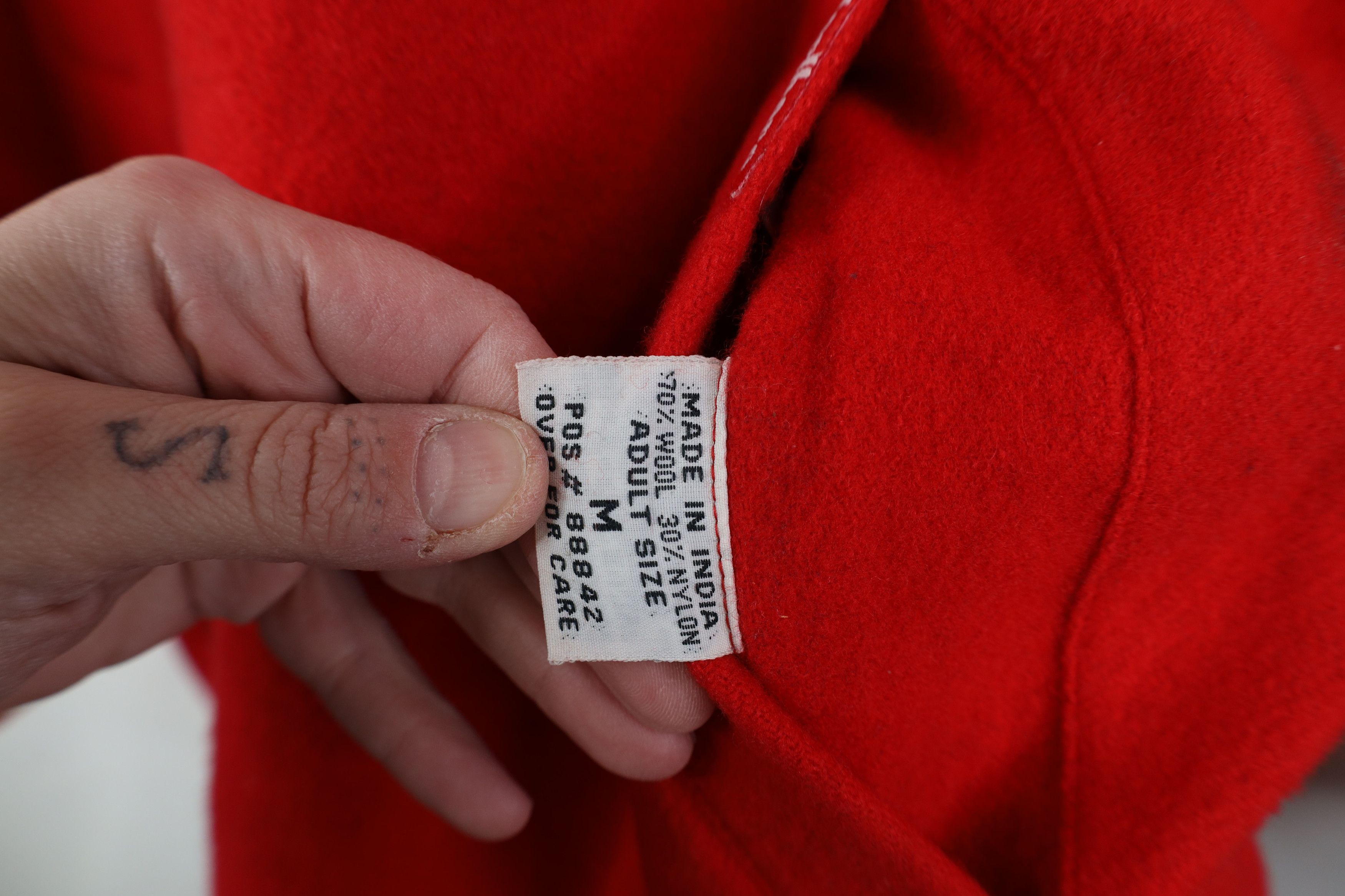 Marlboro Vintage 90s Marlboro Reversible Wool Jacket Coat Black Red Size US M / EU 48-50 / 2 - 16 Thumbnail