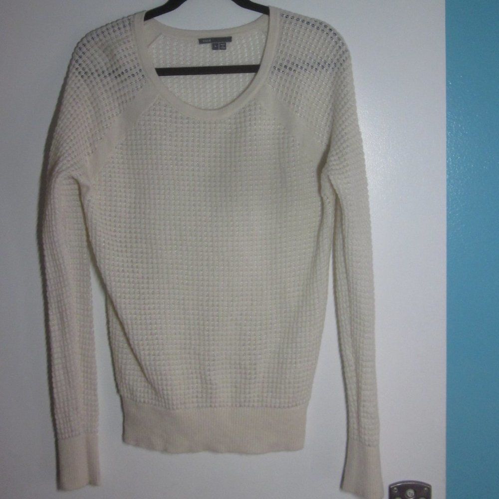 Vince Vince Womens Size L Cream Cashmere Pullover Sweater Size L / US 10 / IT 46 - 2 Thumbnail