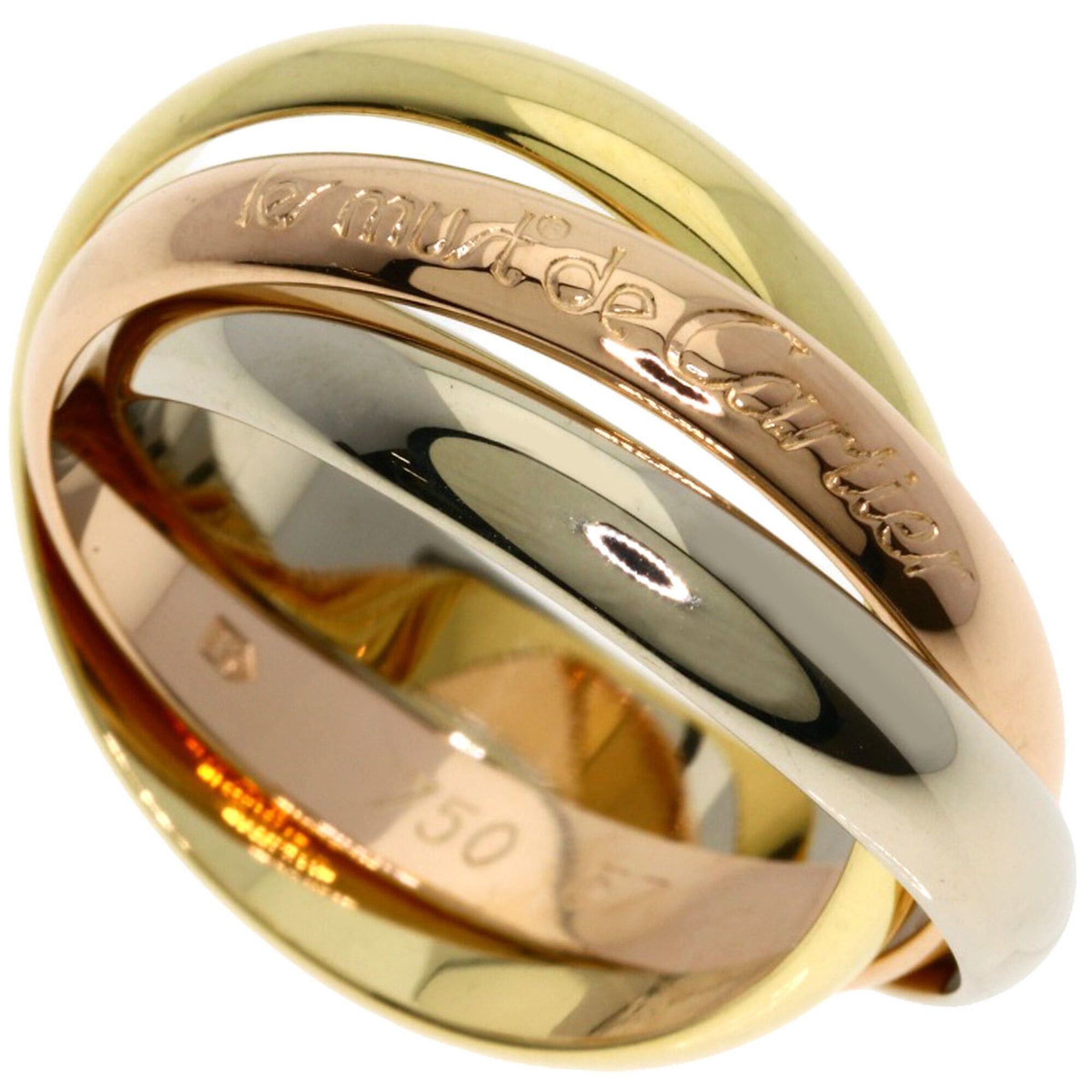 Cartier Cartier Trinity #57 Ring - 18K Yellow Gold/18K Pink White Gold Women's CARTIER Size ONE SIZE - 1 Thumbnail