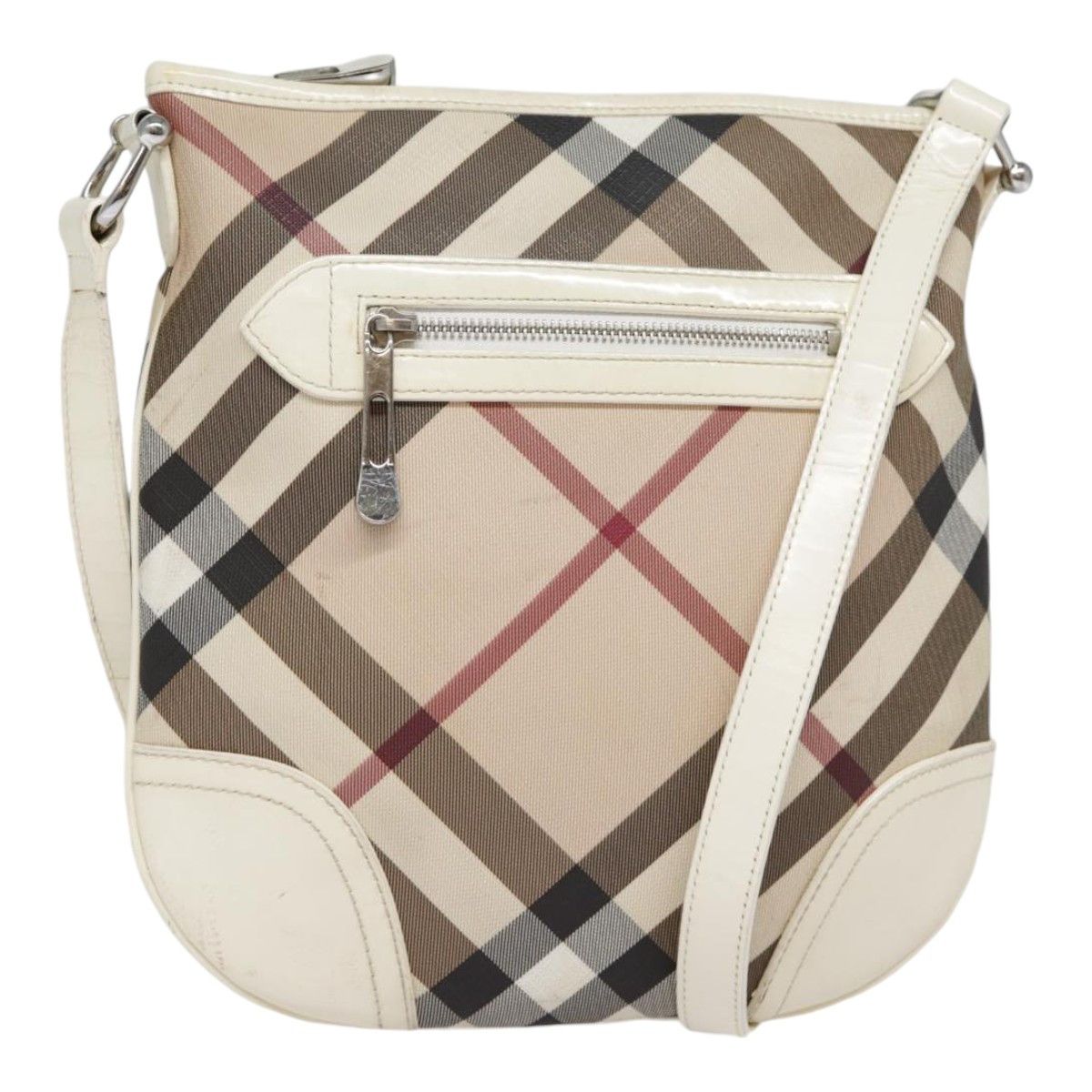 Burberry Nova Check Beige Canvas Shoulder Bag (Pre-Owned) Size ONE SIZE - 1 Thumbnail