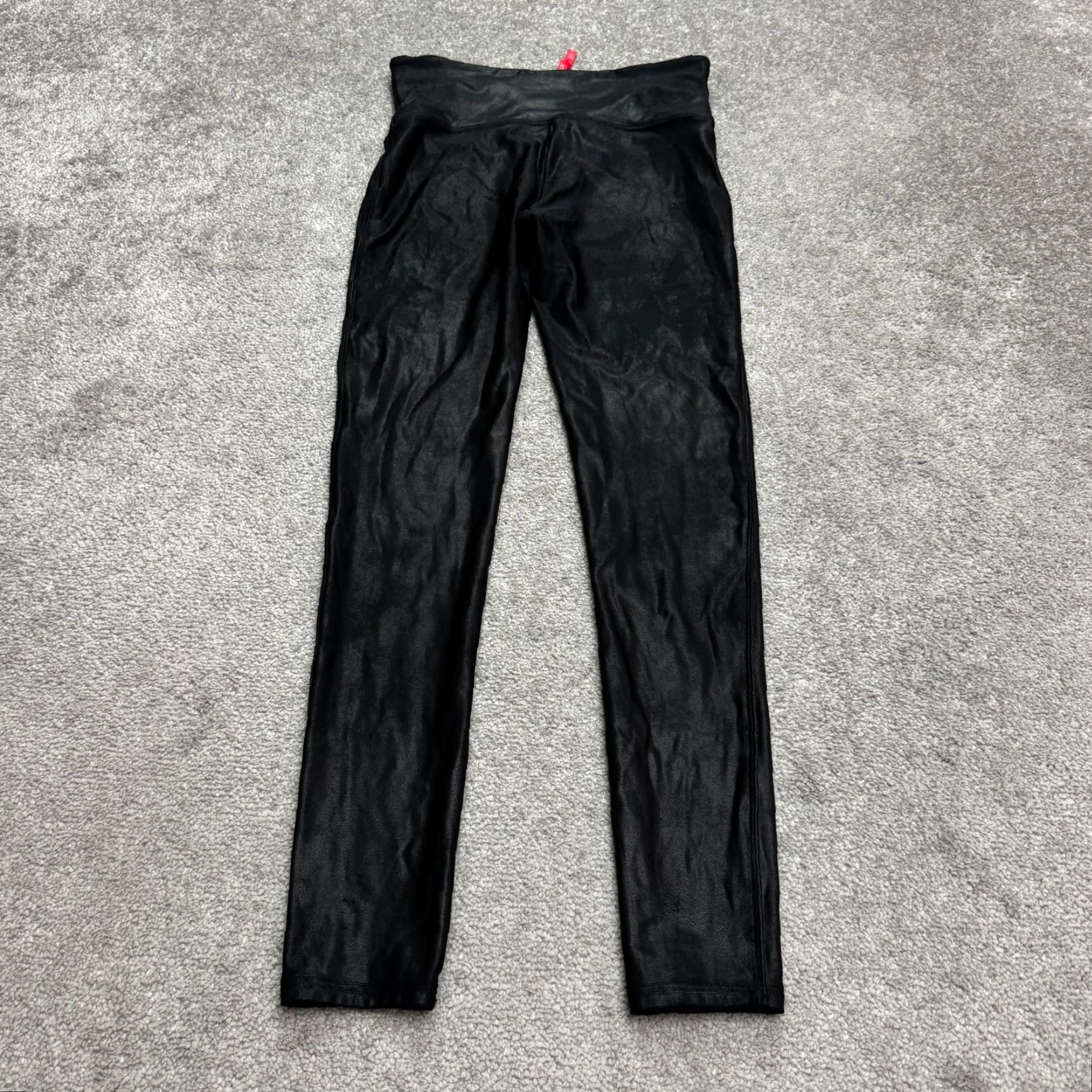 Spanx SPANX Leggings Shapewear Activewear Womens Large Black Faux Leather High Rise 26W 28Inseam Compression M/L Women's 90s Athleisure Size 36" / US 14 / IT 50 - 2 Thumbnail