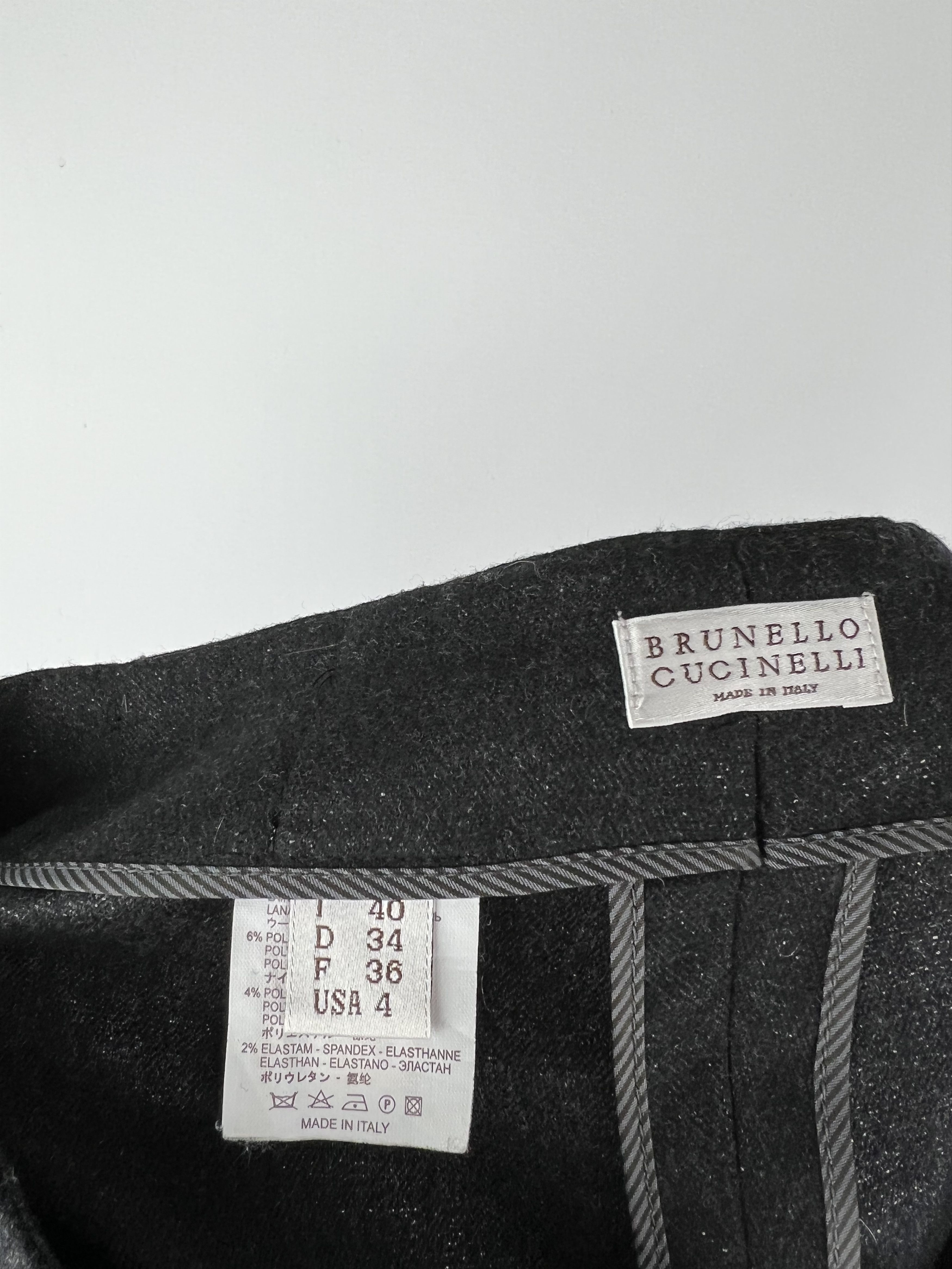 Brunello Cucinelli Brunello Cucinelli Womens Gray Wool Trousers Pants Size IT40 Size 27" / US 4 / IT 40 - 6 Thumbnail