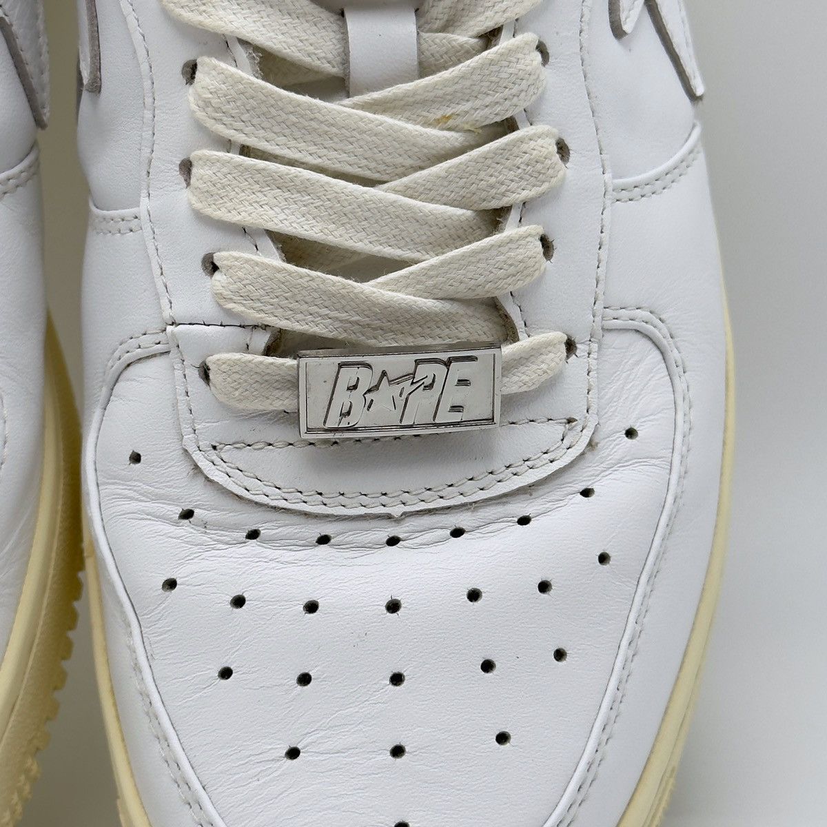 Bape A Bathing Ape Bapesta Suede Heel White 2021 Size US 9.5 / EU 42-43 - 7 Thumbnail