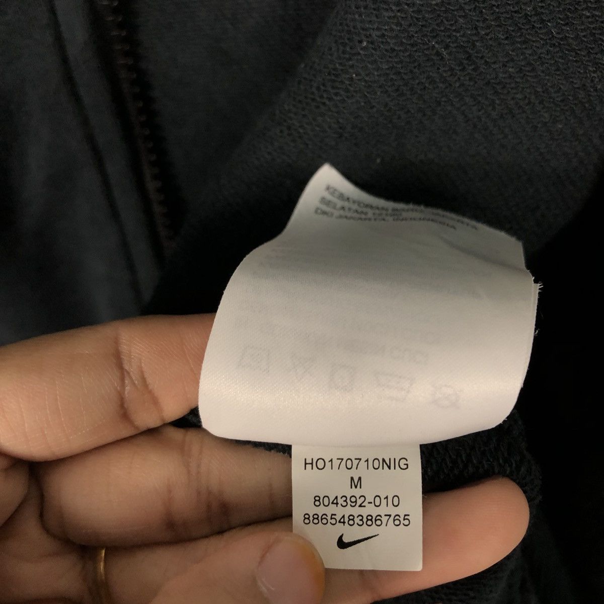 Nike 📌Rich Black Zipper Hoodie Jacket Nike Small Pony Size US M / EU 48-50 / 2 - 25 Thumbnail