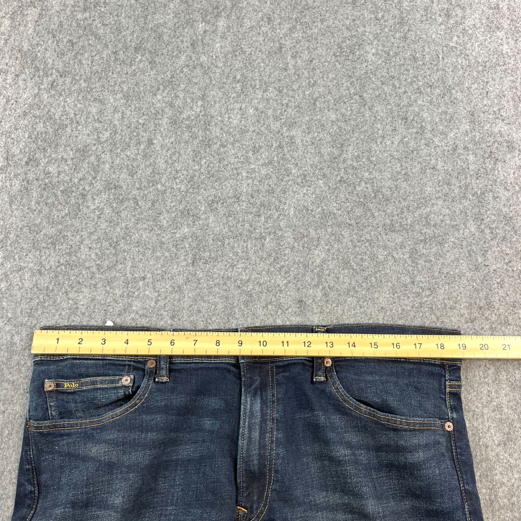 Polo Ralph Lauren Polo Ralph Lauren Jeans Slim Tapered 38 32 Dark Wash Blue Stretch Zip Fly Junior? No, adult. Size US M / EU 48-50 / 2 - 6 Thumbnail