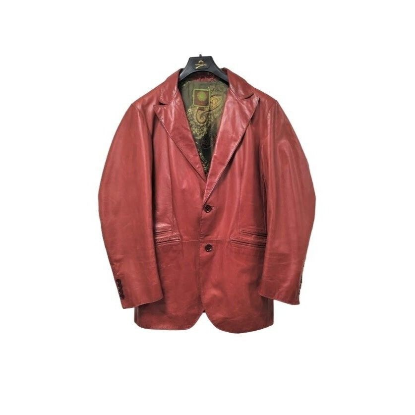 Other Kuhlman Antiquewash Genuine Leather 2 button Jacket Red Burg Size US M / EU 48-50 / 2 - 2 Thumbnail