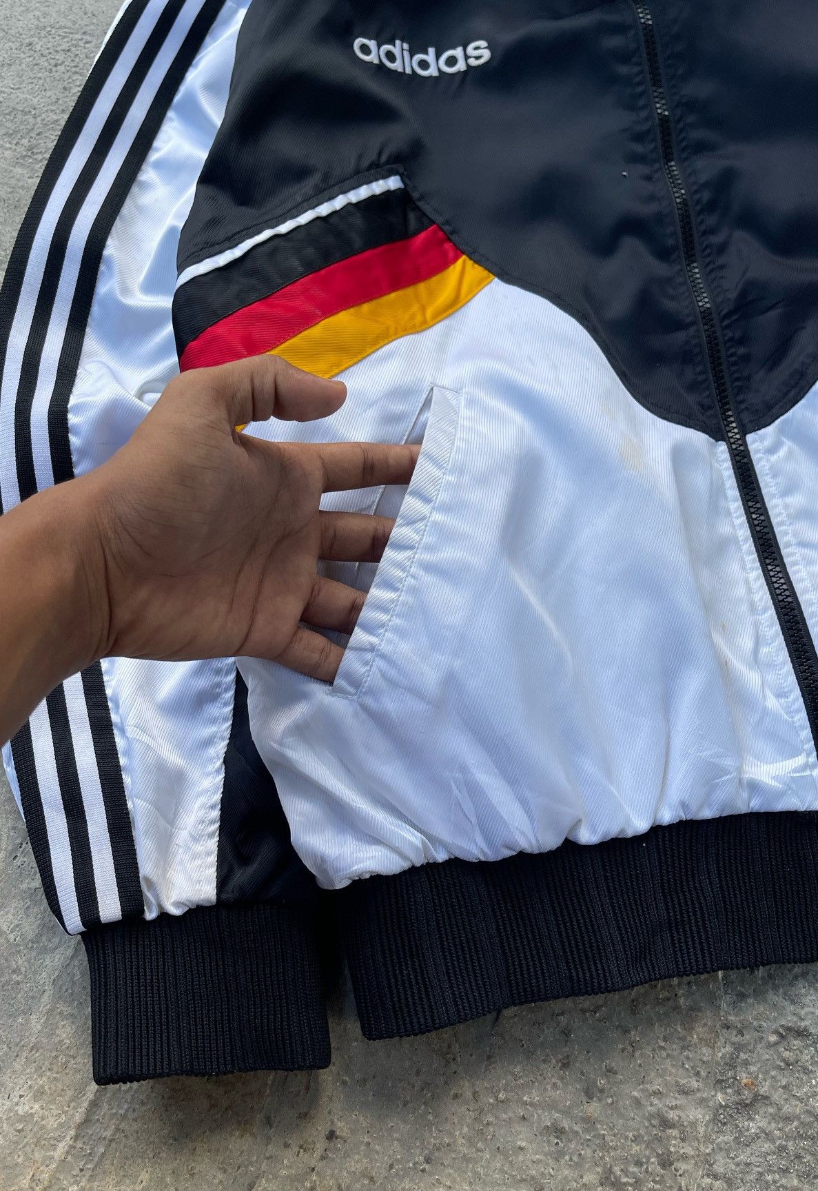 Adidas 🔥Vintage 90's Adidas Germany Jacket With Hidden Hoodie Size US L / EU 52-54 / 3 - 7 Thumbnail
