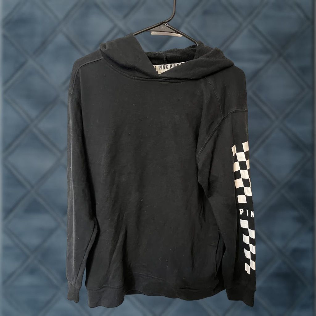 Victoria's Secret VINTAGE Victoria's Secret PINK Hoodie Womens Small Lightweight Black Pullover Activewear Size S / US 4 / IT 40 - 1 Thumbnail