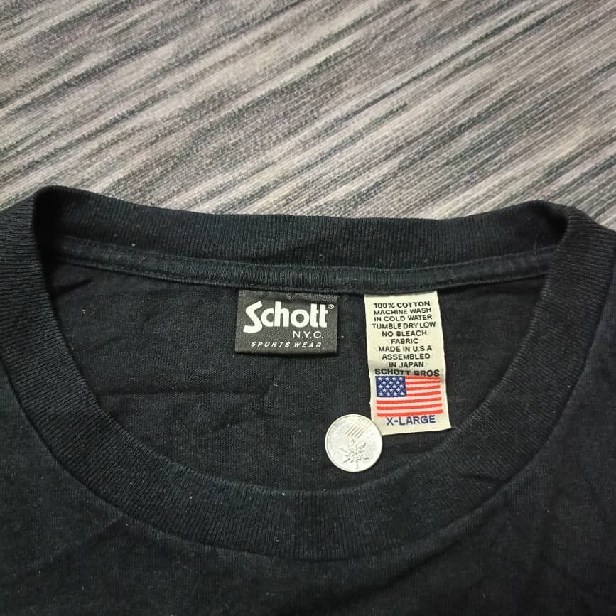 Schott VINTAGE SCHOTT N.Y.C BIG LOGO TSHIRT Size US L / EU 52-54 / 3 - 3 Thumbnail