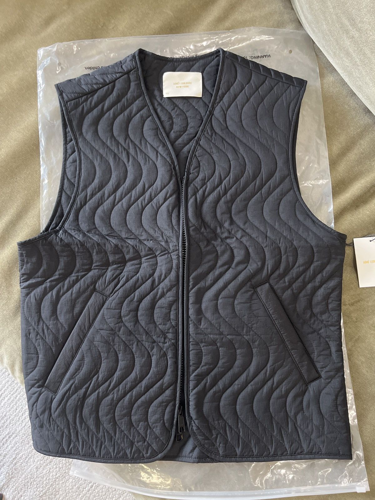 Aime Leon Dore Lightweight Filled Vest - Jet Black - XS Size US XS / EU 42 / 0 - 1 Thumbnail