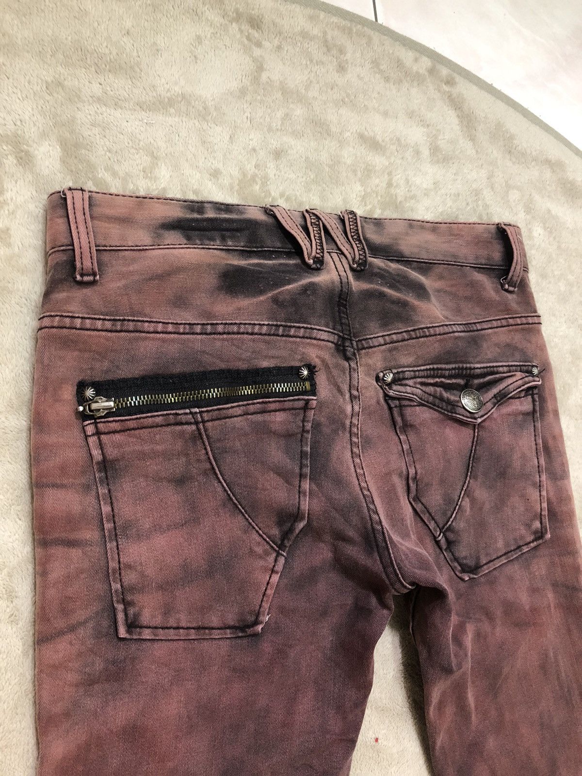Vintage 🔥 Vintage Wild Party Burning Flame Punk Jeans Size US 31 - 8 Thumbnail