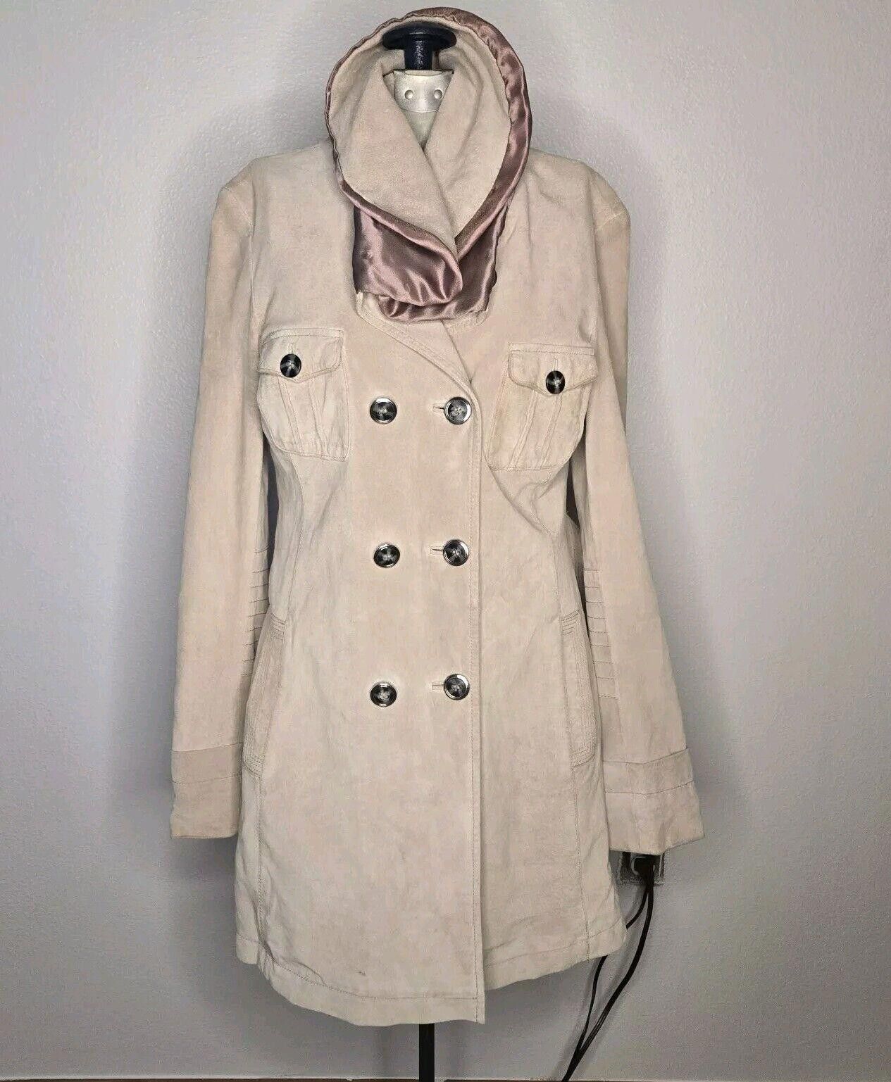Barneys New York CO-OP Soft Leather Womens Trench Small C1