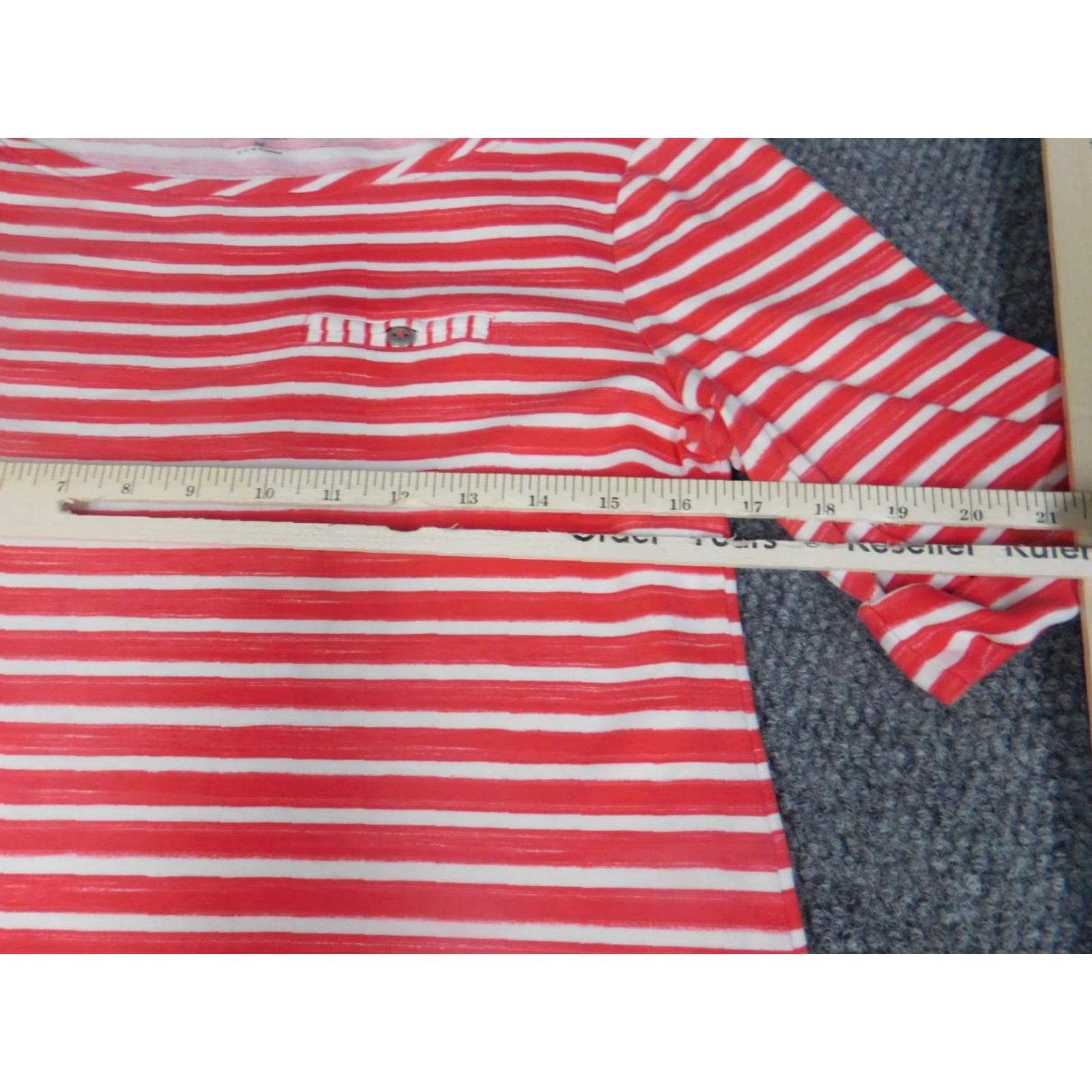 Croft & Barrow Croft & Barrow Blouse Womens M Pink Striped Crew Neck Short Sleeve Pullover Cotton Rayon Casual Regular Stretch Classic Basic Size M / US 6-8 / IT 42-44 - 4 Thumbnail