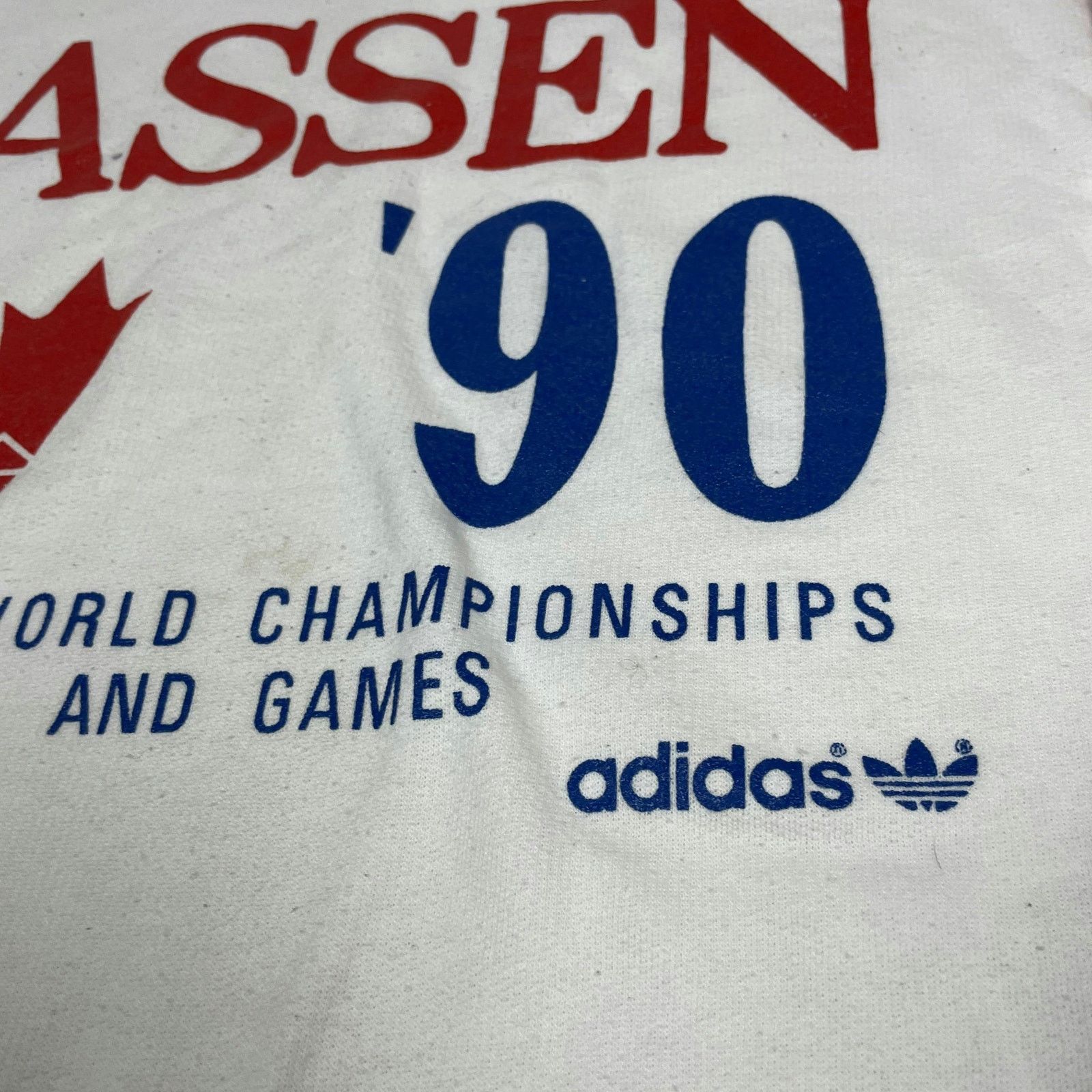 Adidas × Vintage Adidas Assen '90 Mens Crew Neck Pullover Fleece Sweatshirt L Size US L / EU 52-54 / 3 - 4 Thumbnail