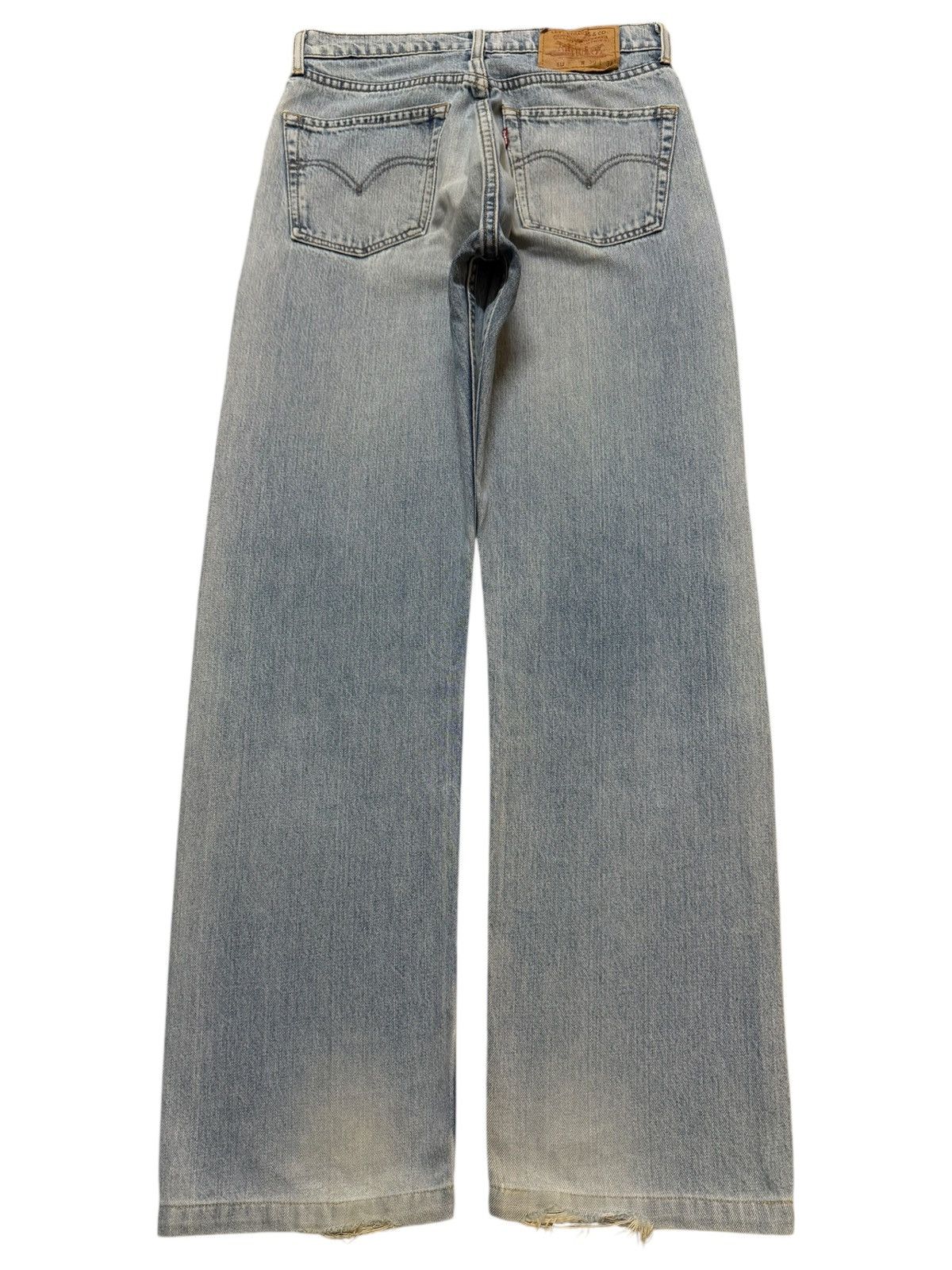 Levi's Vintage 90s Levis 512 Blue Faded Wash Distressed Wide Leg Size US 29 - 2 Thumbnail