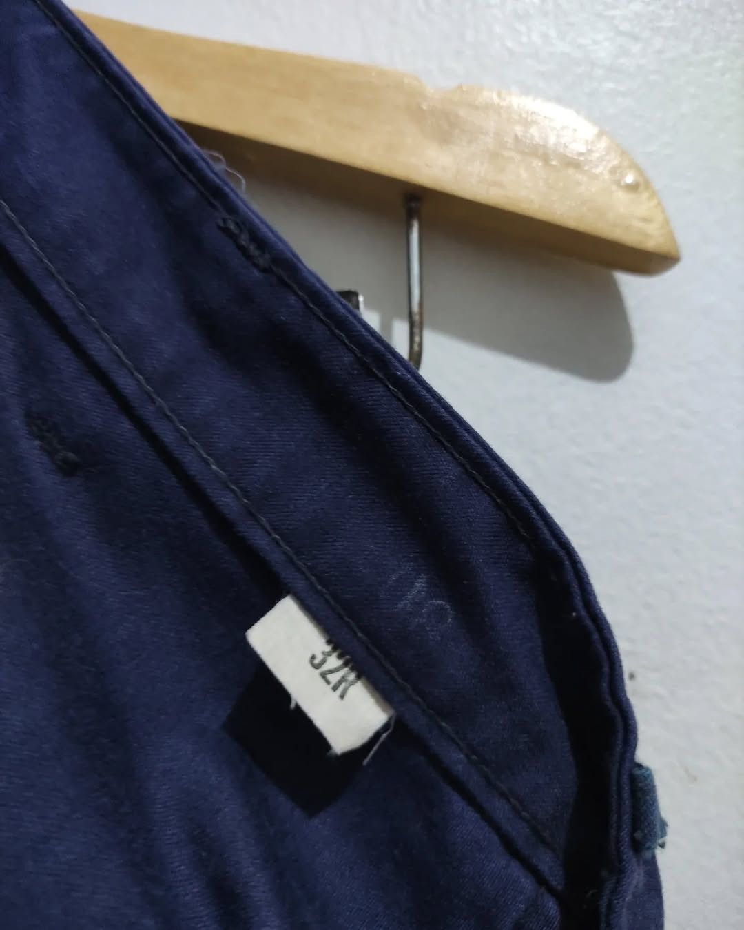 Other × Vintage US Navy Trousers Utility Dark Blue 80s Pants Size US 31 - 8 Thumbnail