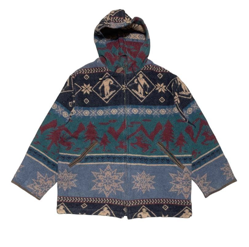 L.L. Bean Vintage 90s L.L Bean Navajo Jacket Hoodie Size US L / EU 52-54 / 3 - 1 Thumbnail