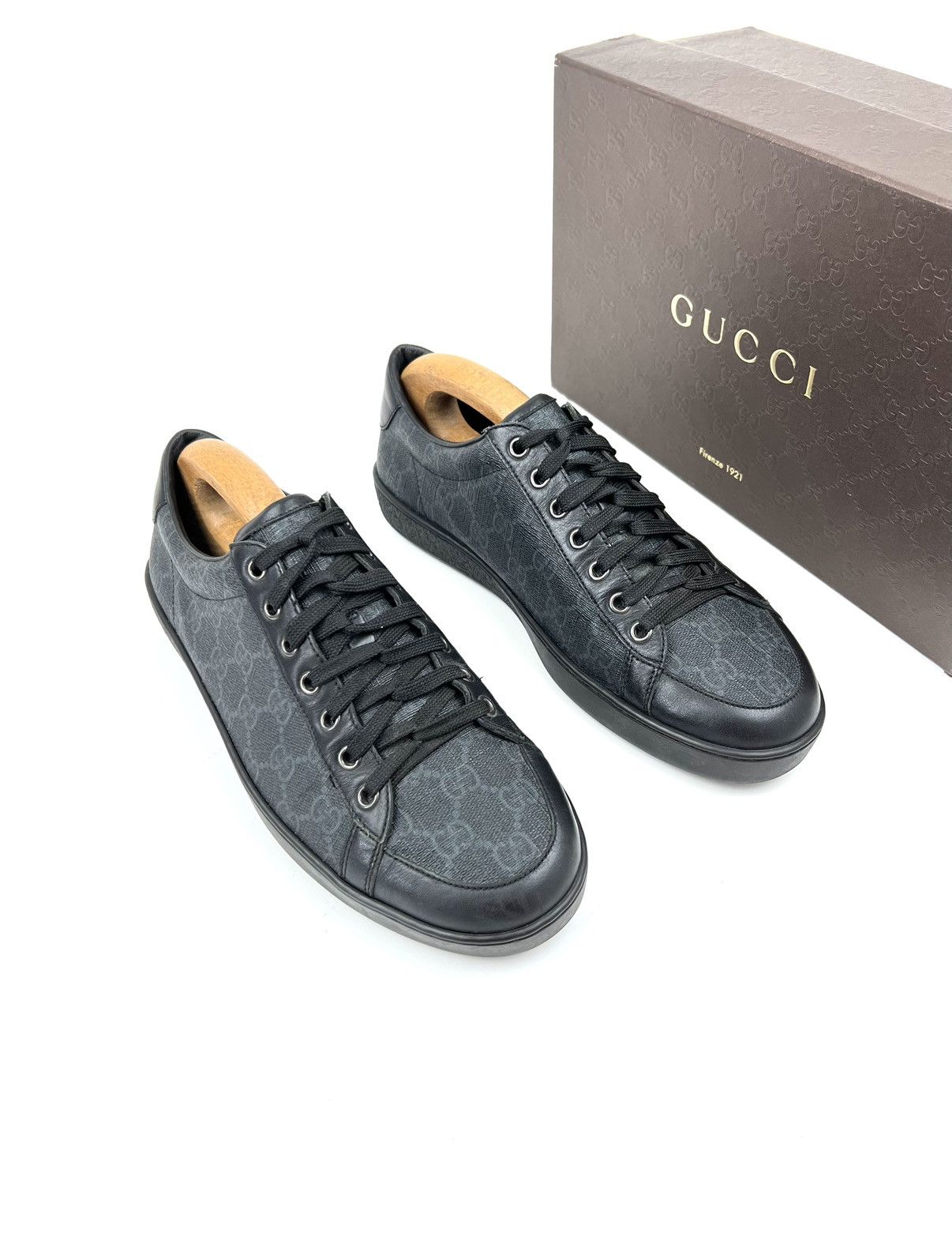 Gucci GUCCI Sneakers Low Top Leather Shoes BROOKLYN GG Monogram Size US 8 / EU 41 - 2 Thumbnail