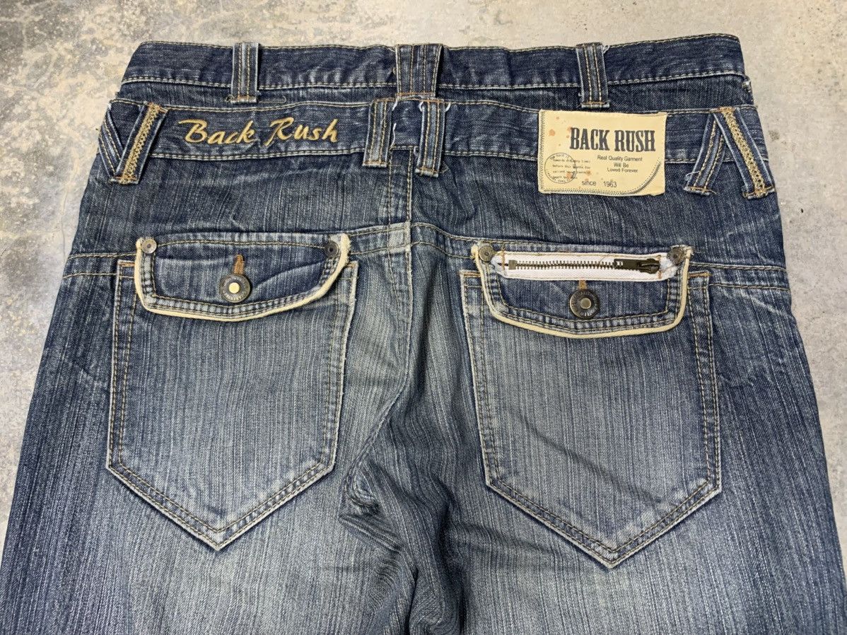 Japanese Brand × Vintage Vintage BACK RUSH Double Waist Clawmark Distressed Jean Size US 34 / EU 50 - 9 Thumbnail