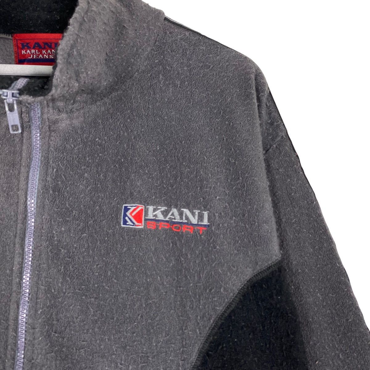 Japanese Brand Vintage 90s Karl Kani Big Logo Zipper Fleece Jacket Size US L / EU 52-54 / 3 - 7 Thumbnail