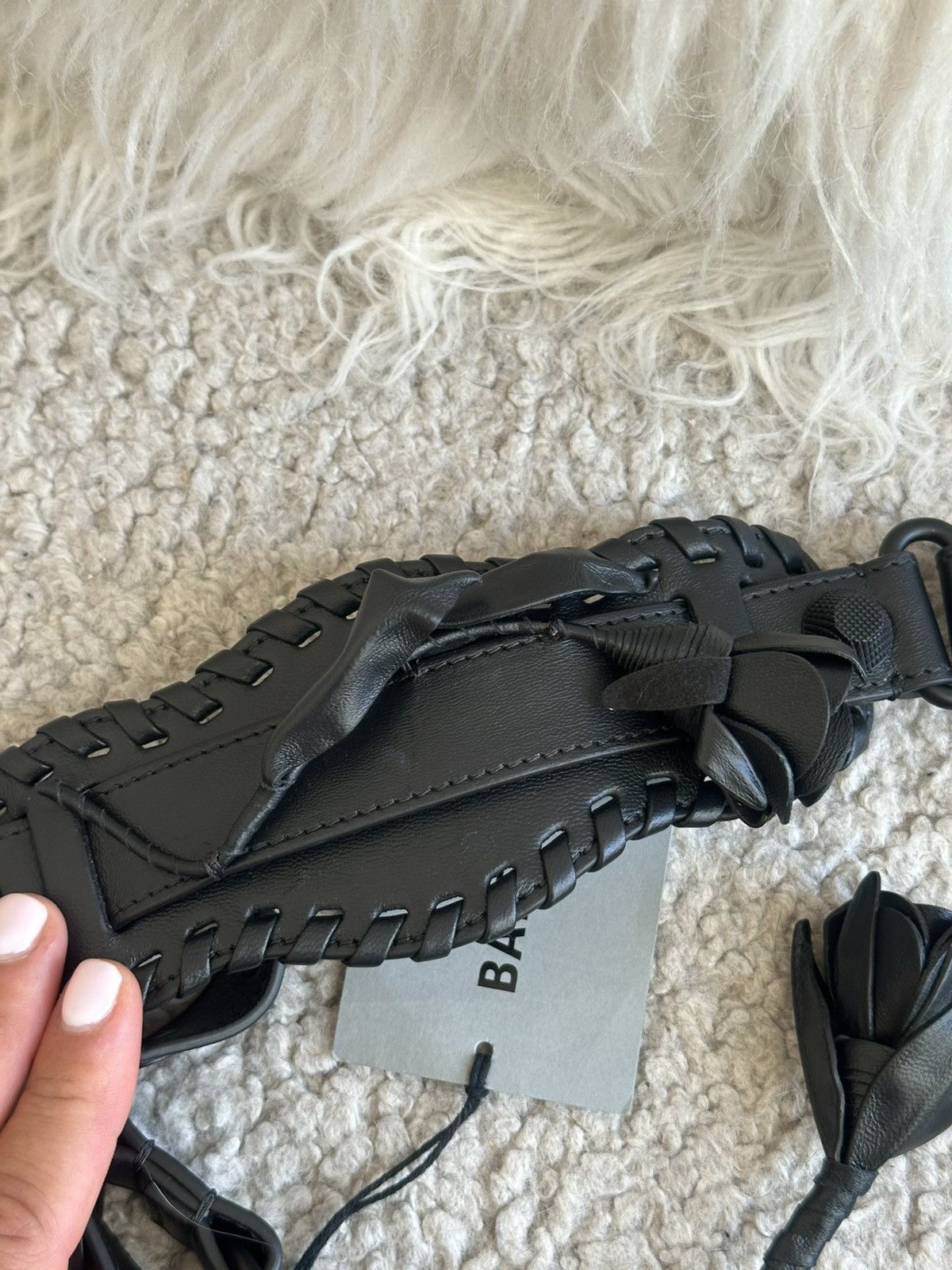 Balenciaga Balenciaga Le Cagole matte black with roses limited edition. Size ONE SIZE - 5 Thumbnail