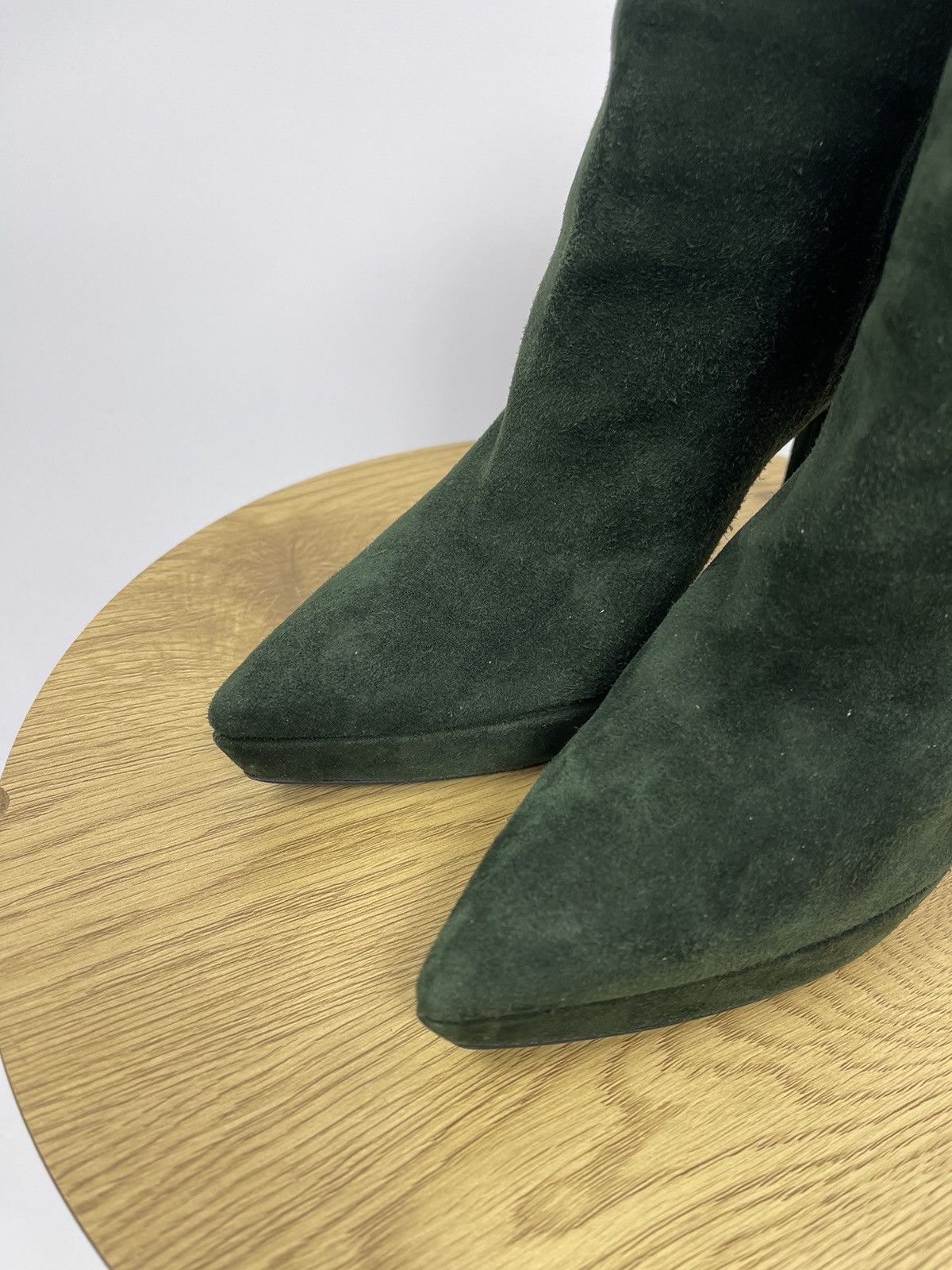 Stuart Weitzman Stuart Weitzman Green Leather Ankle Boots High Heel Size 37 Size US 7 / IT 37 - 2 Thumbnail