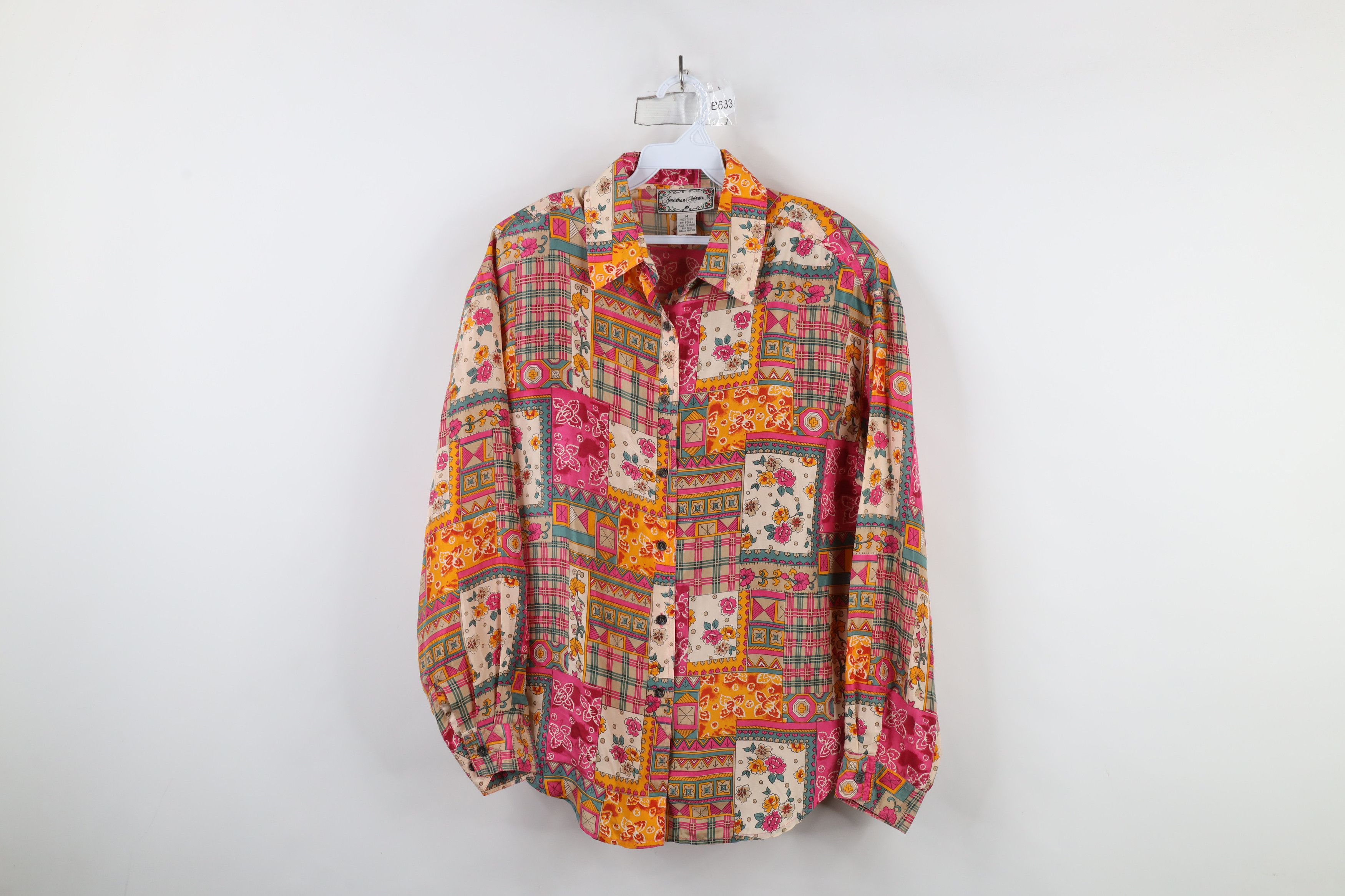 Vintage Vintage 90s Streetwear Patchwork Collared Button Shirt Size M / US 6-8 / IT 42-44 - 1 Thumbnail