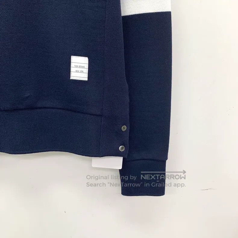 Thom Browne Thom Browne Dark blue long-sleeved hoodie Size US XS / EU 42 / 0 - 4 Thumbnail