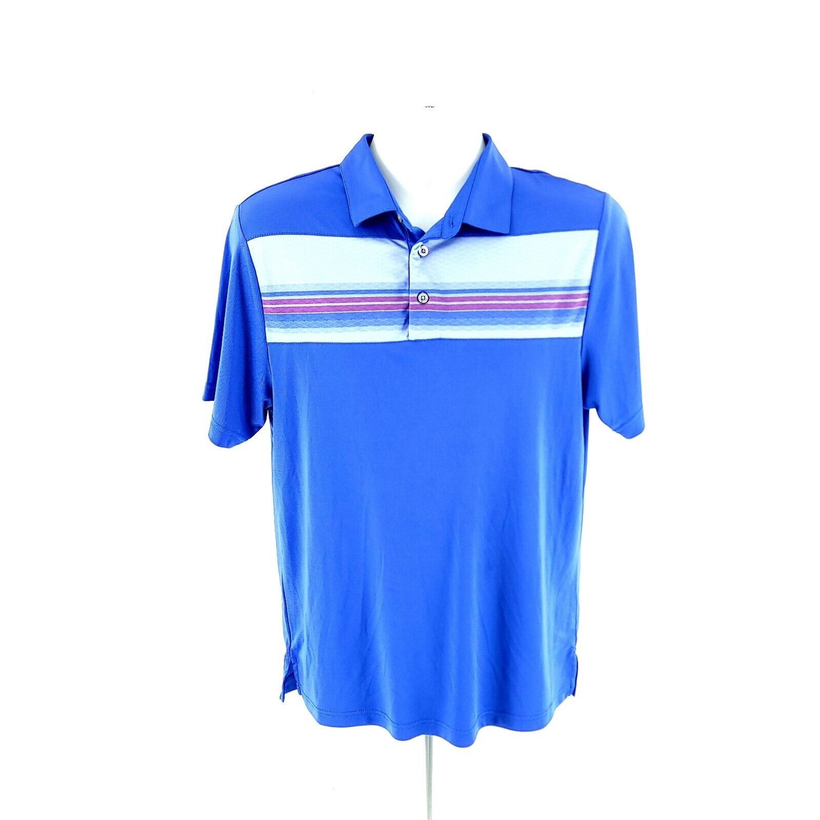 PGA Tour PGA Tour Medium Blue Purple Striped Collared Polo Shirt Size US M / EU 48-50 / 2 - 3 Thumbnail