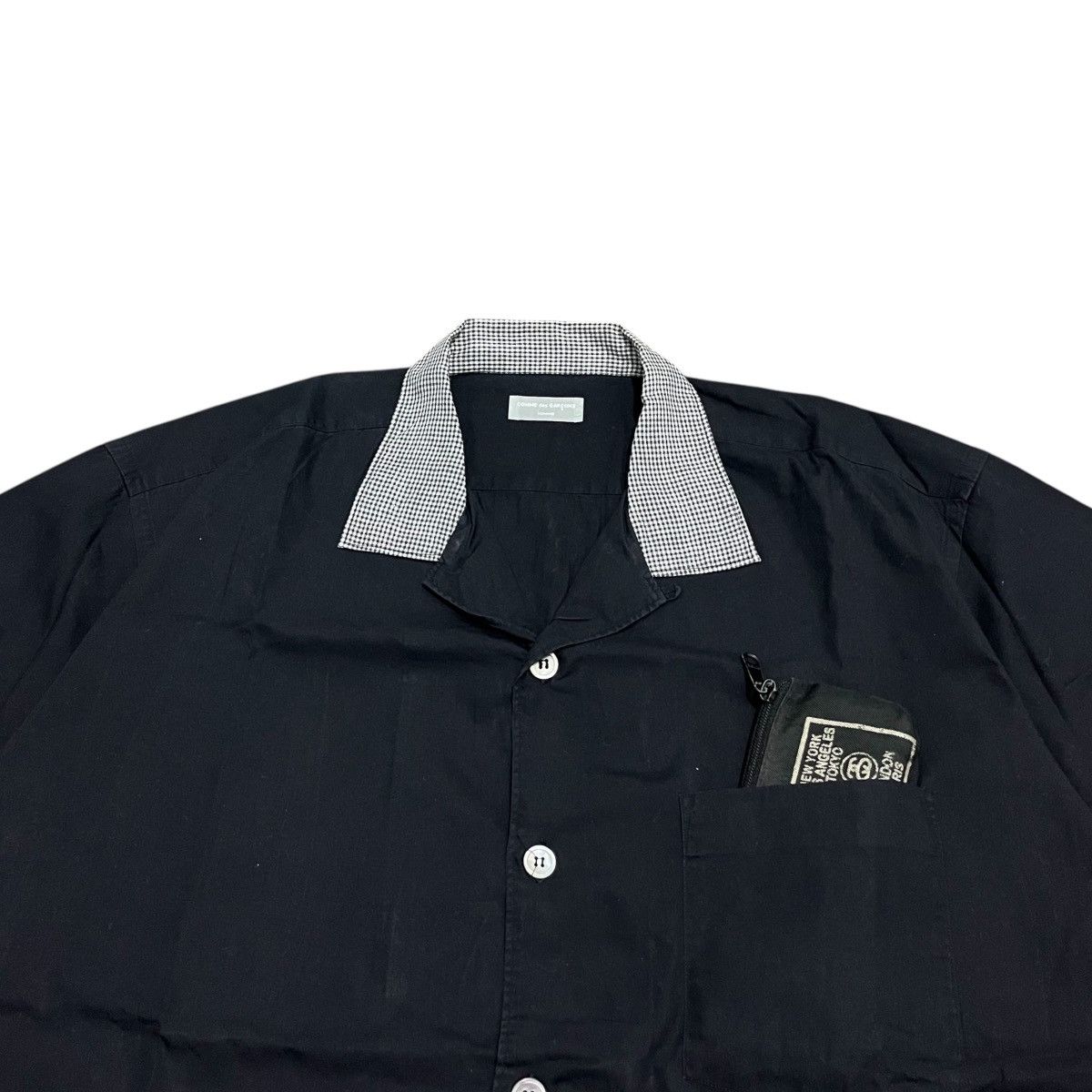 Comme des Garcons Homme Plaid Collar Black Shirt Junya Watanabe Japanese Brand Size US XXL / EU 58 / 5 - 2 Thumbnail