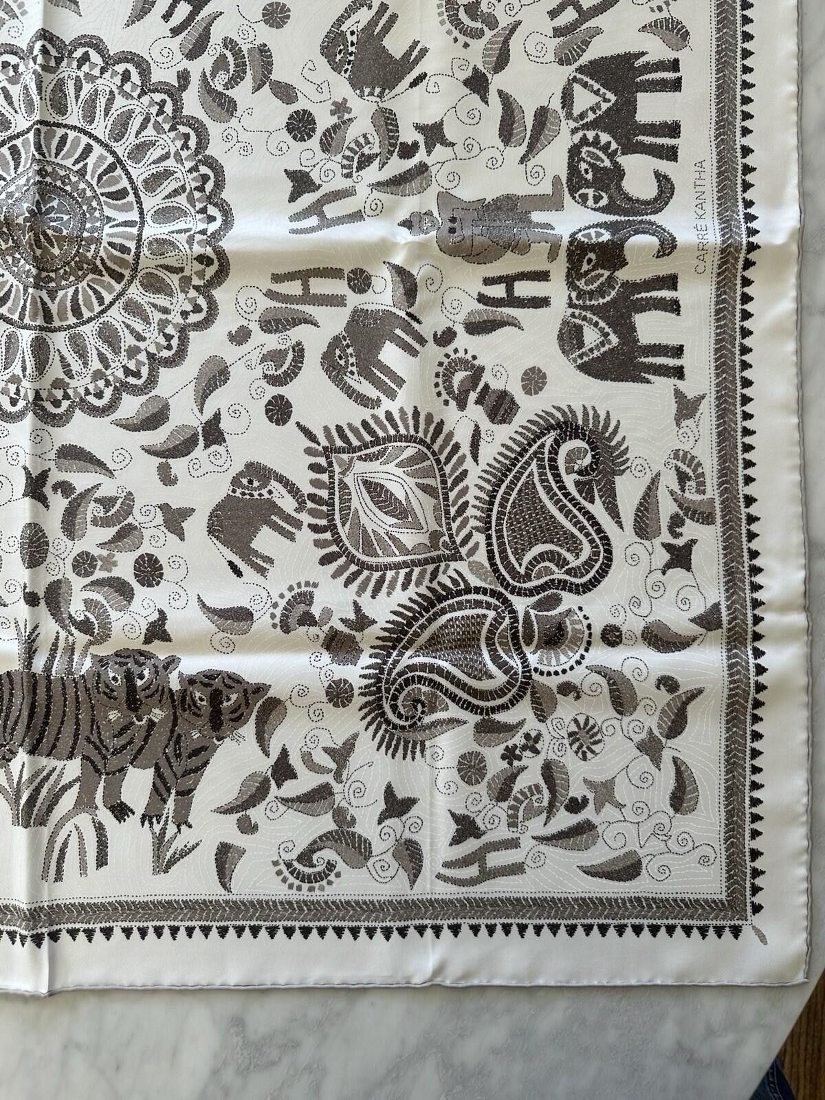 Hermes Hermes Kantha 90cm Silk Scarf Size ONE SIZE - 5 Thumbnail