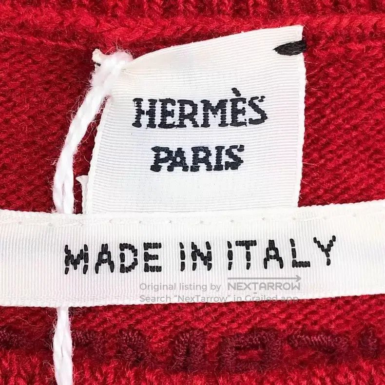 Hermes Hermes Red Round Neck Knit Top Size XXS / US 00 / IT 34 - 5 Thumbnail