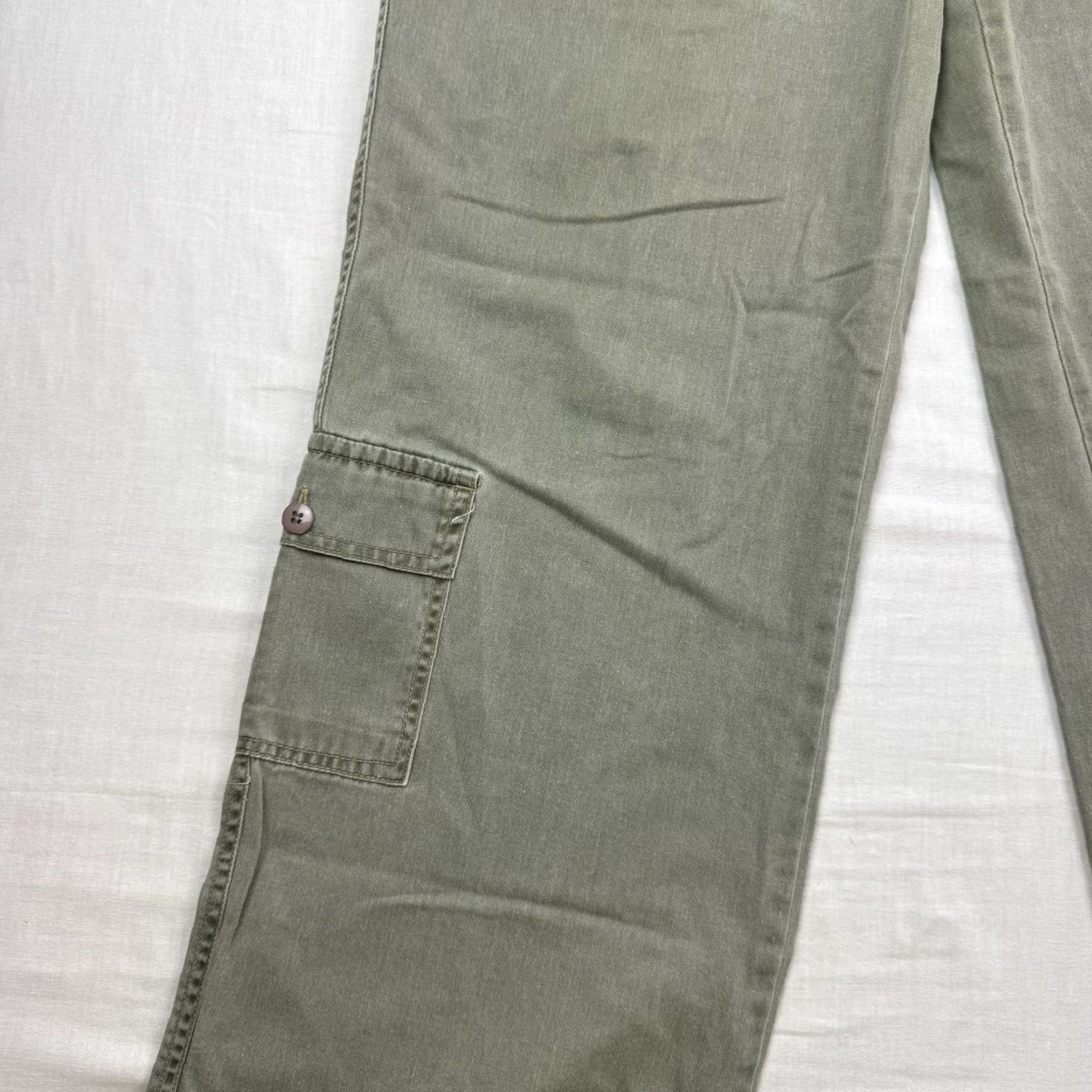 Vintage VINTAGE Fashion Bug Pants Womens 16 Casual Cargo Drawstring Pockets 80s Safari Grn Size 38" / US 16 / IT 52 - 7 Thumbnail