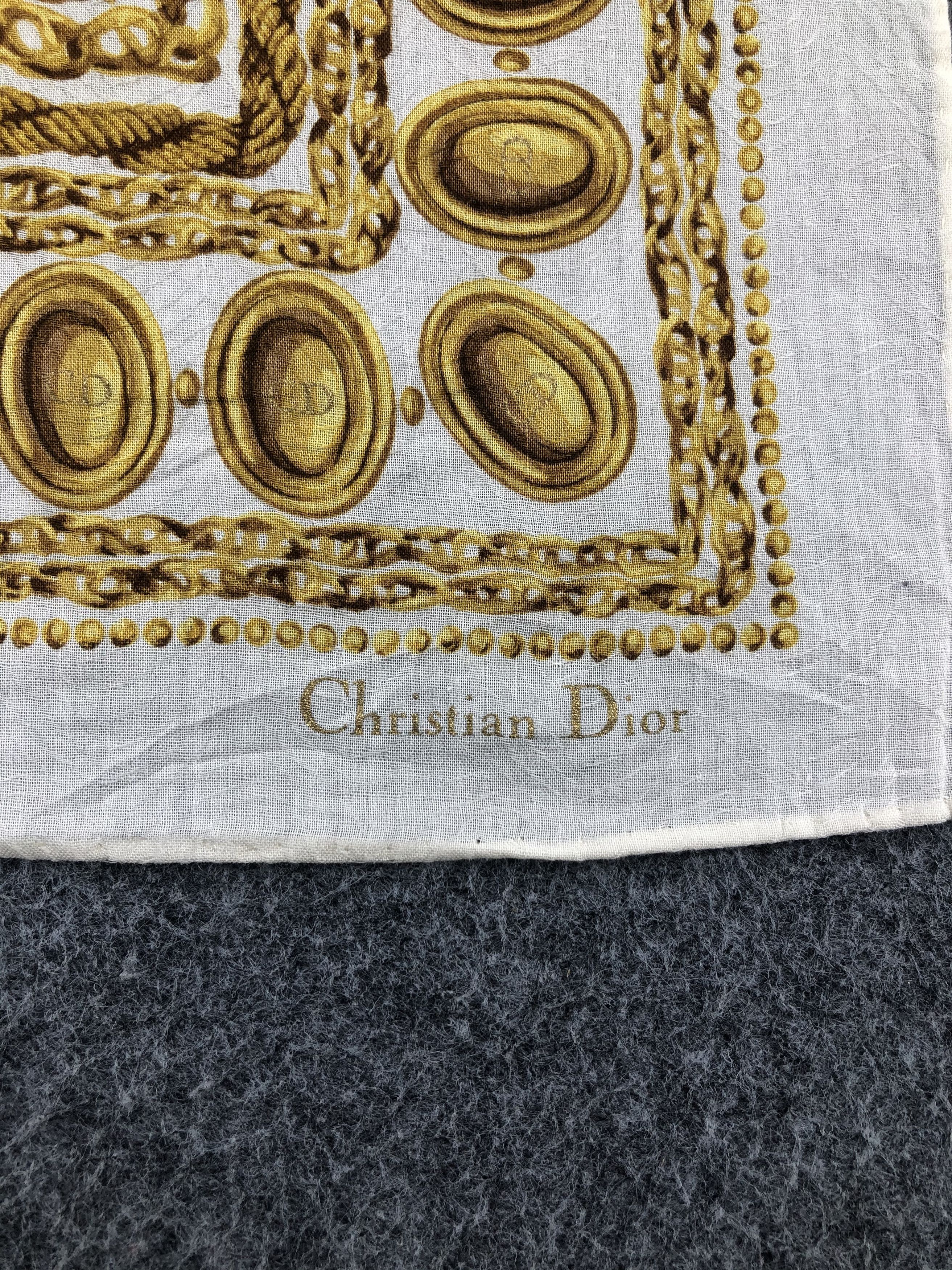 Vintage Christian Dior Handkerchief / Bandana / Neckerchief Size ONE SIZE - 5 Thumbnail