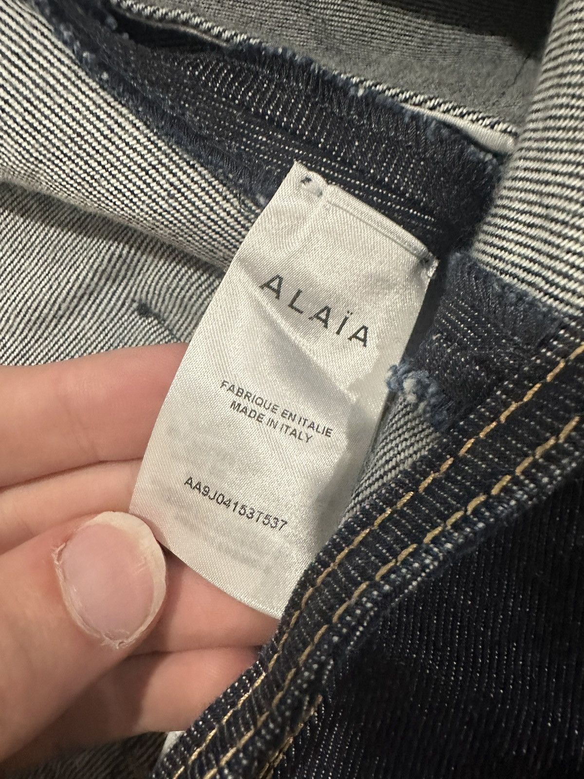 Alaia Alaia Draped Denim Skirt Size 26" / US 2 / IT 38 - 4 Thumbnail