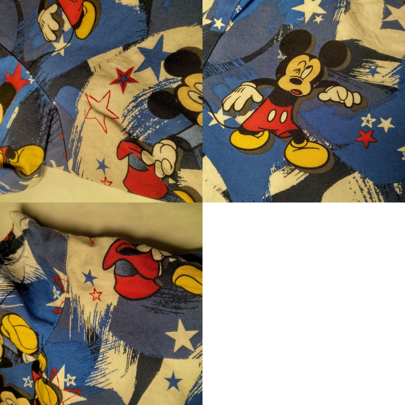 Disney Disney Mickey Mouse Scrub Top Women XL Blue Stars Faux Wrap Short Sleeve Shirt Size XL / US 12-14 / IT 48-50 - 10 Thumbnail