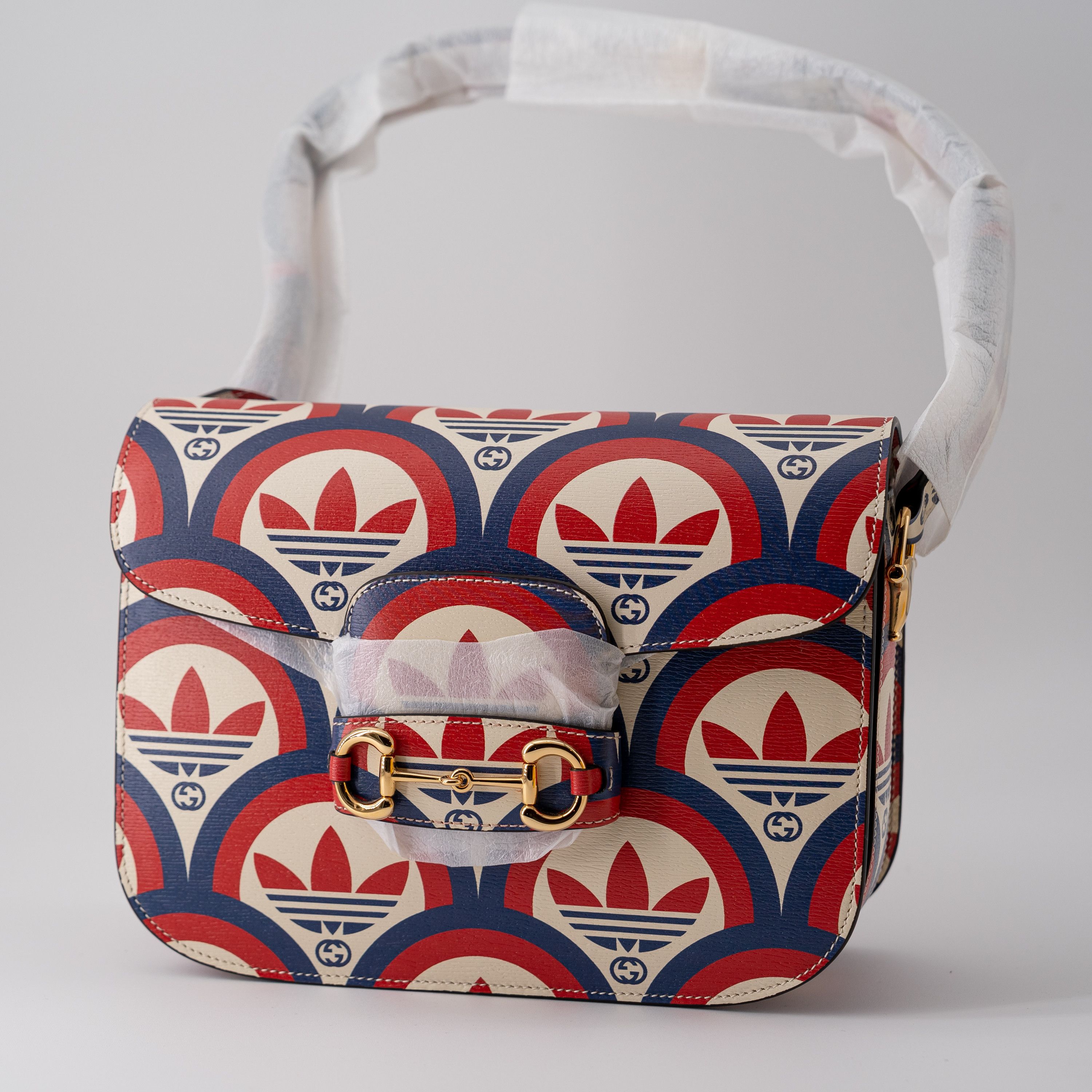 Gucci adidas Gucci Horsebit 1955 Shoulder Bag Blue Red Leather Size ONE SIZE - 6 Thumbnail