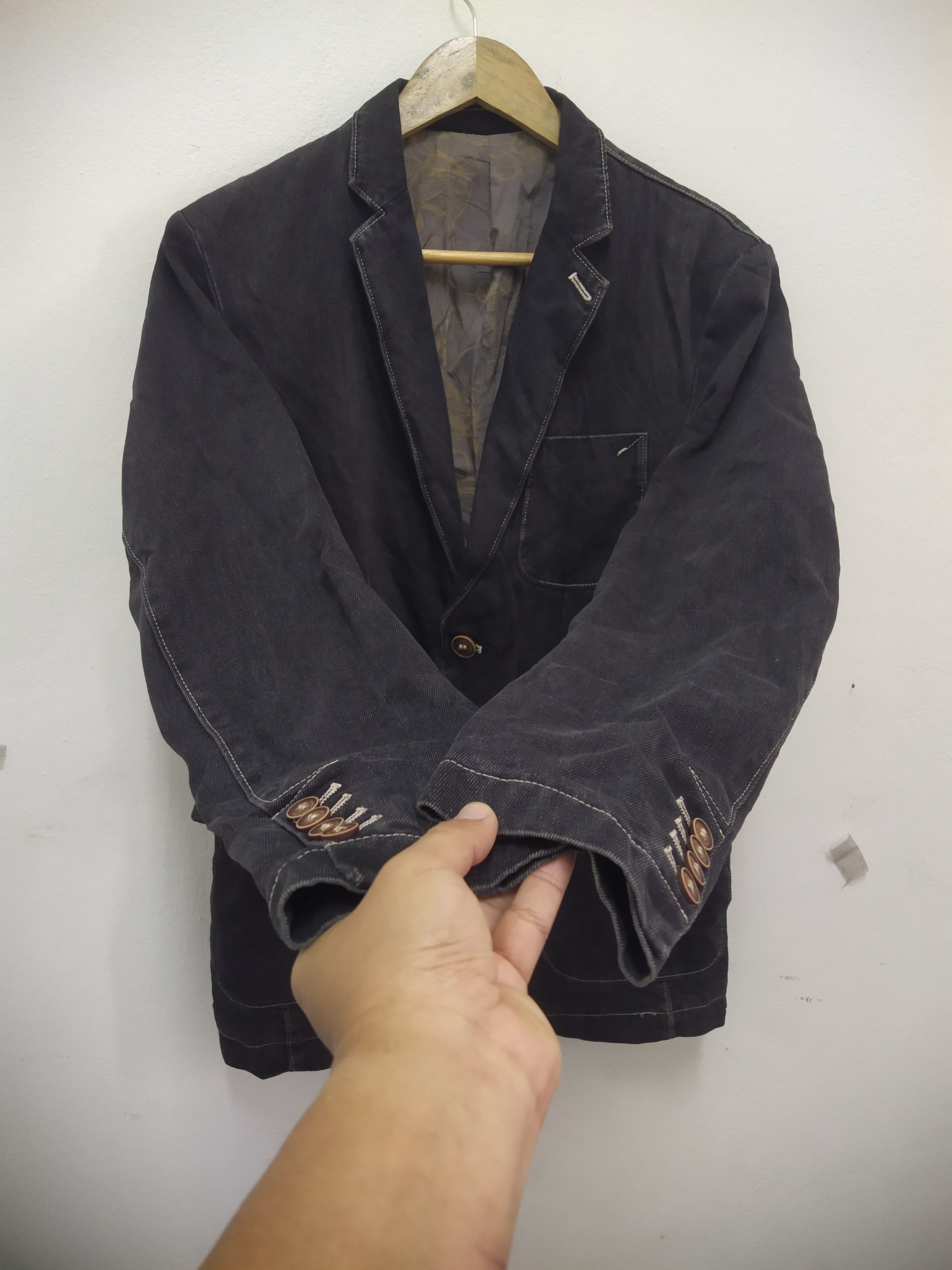 Vintage HOOCHIGER Japanese Style Workwear Blazer Jacket Denim Size US M / EU 48-50 / 2 - 5 Thumbnail