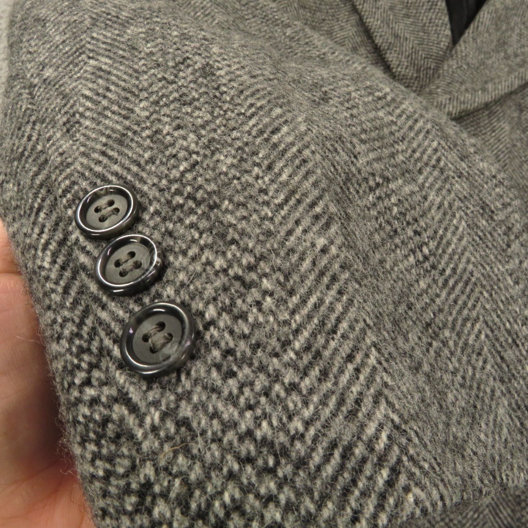 Vintage VINTAGE Tweed Coat Men 44R Herringbone Salt Pepper Wool Towne Car Driving Jacket Size US S / EU 44-46 / 1 - 2 Thumbnail