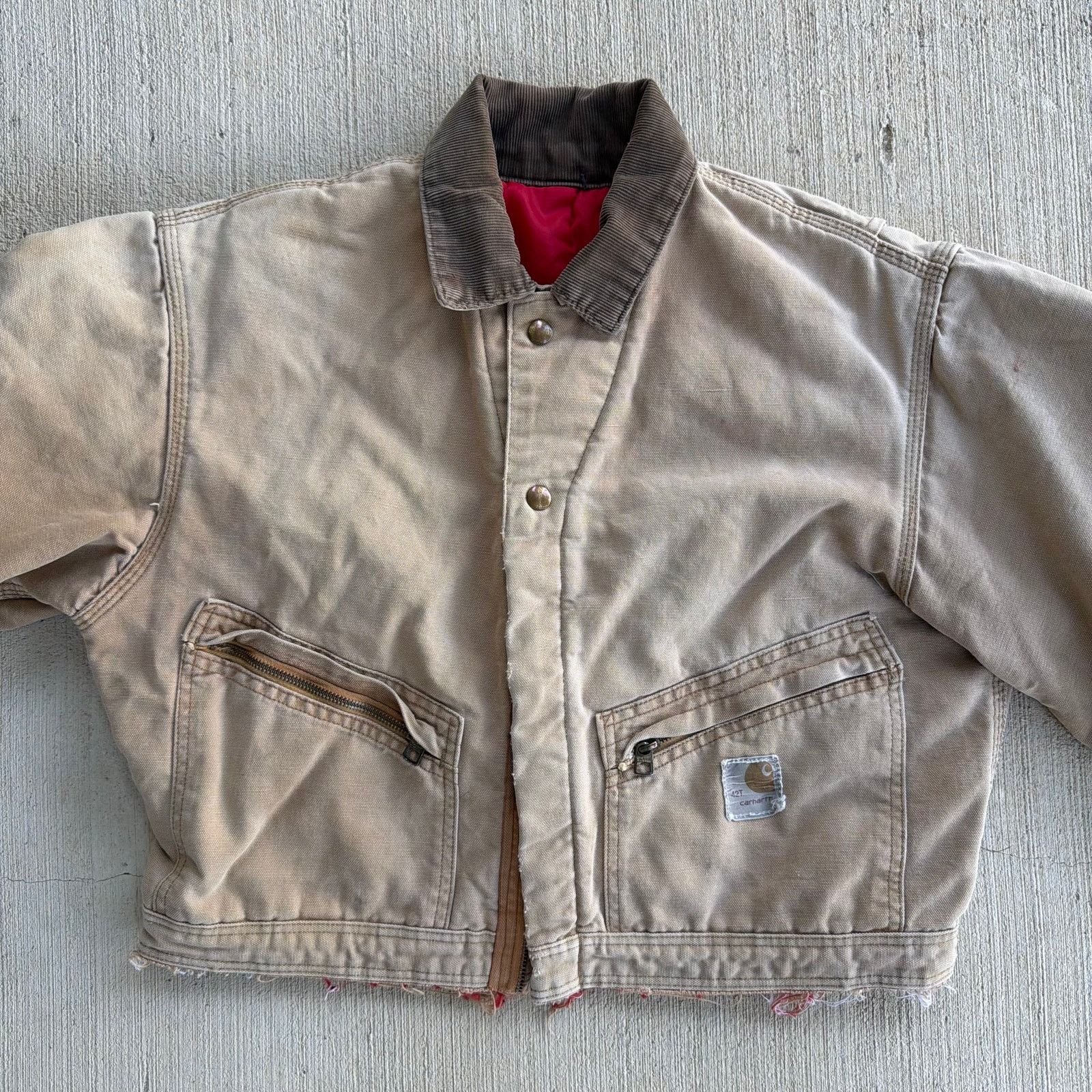 Carhartt × Vintage Carhartt brown cropped Detroit style work wear jacket Size US S / EU 44-46 / 1 - 3 Thumbnail